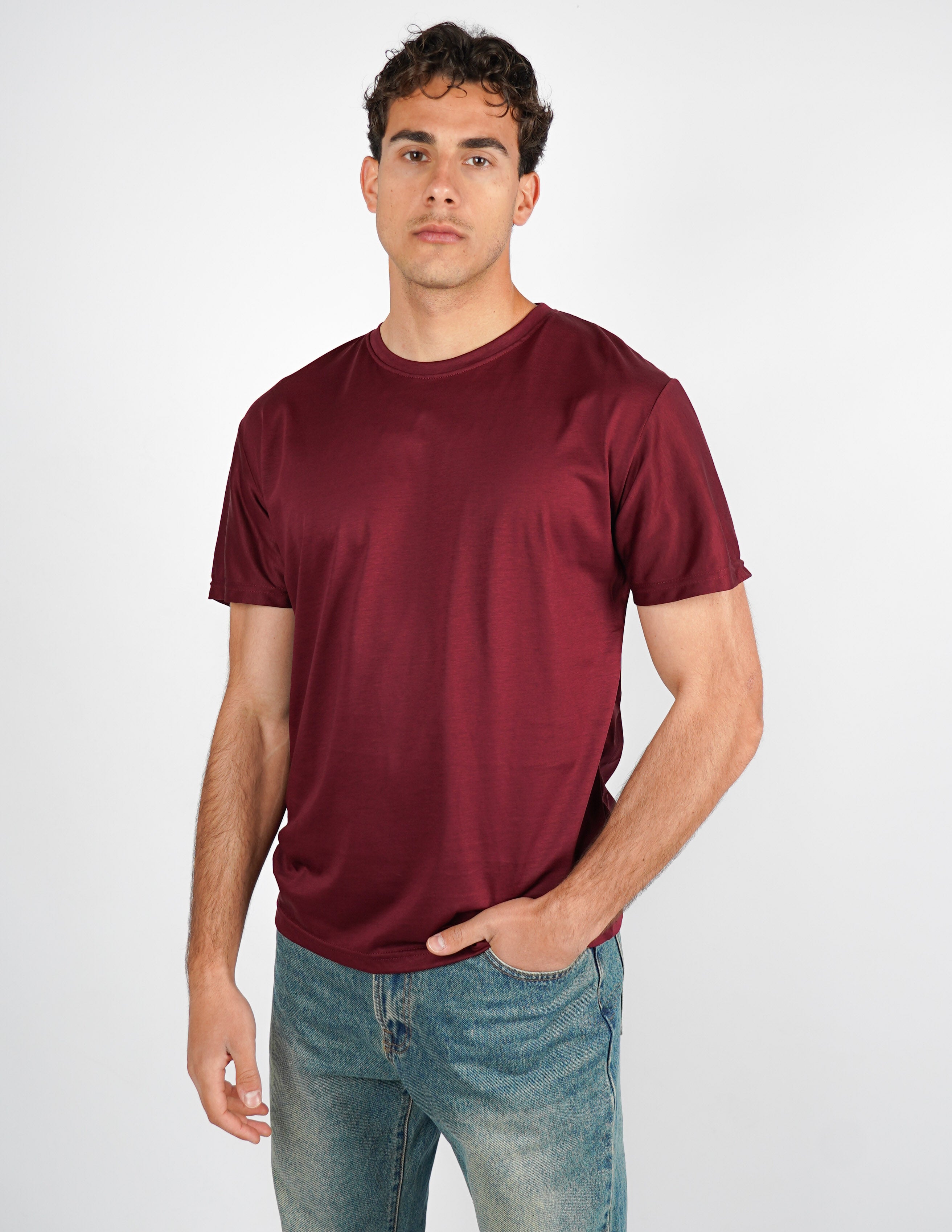 t-shirt girocollo cotone filo di scozia "fine tex"
