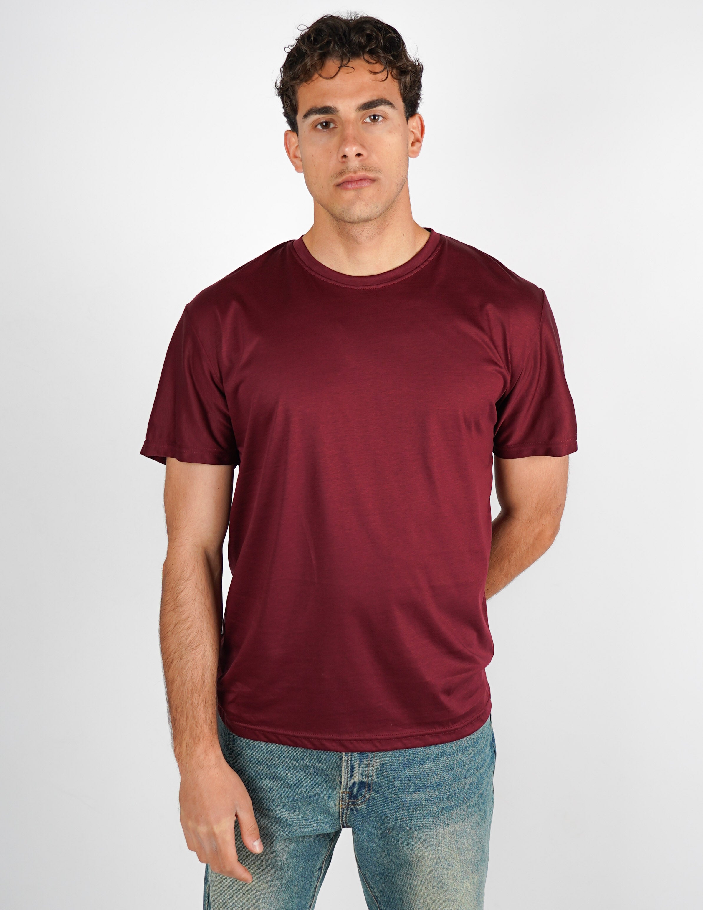 t-shirt girocollo cotone filo di scozia "fine tex"
