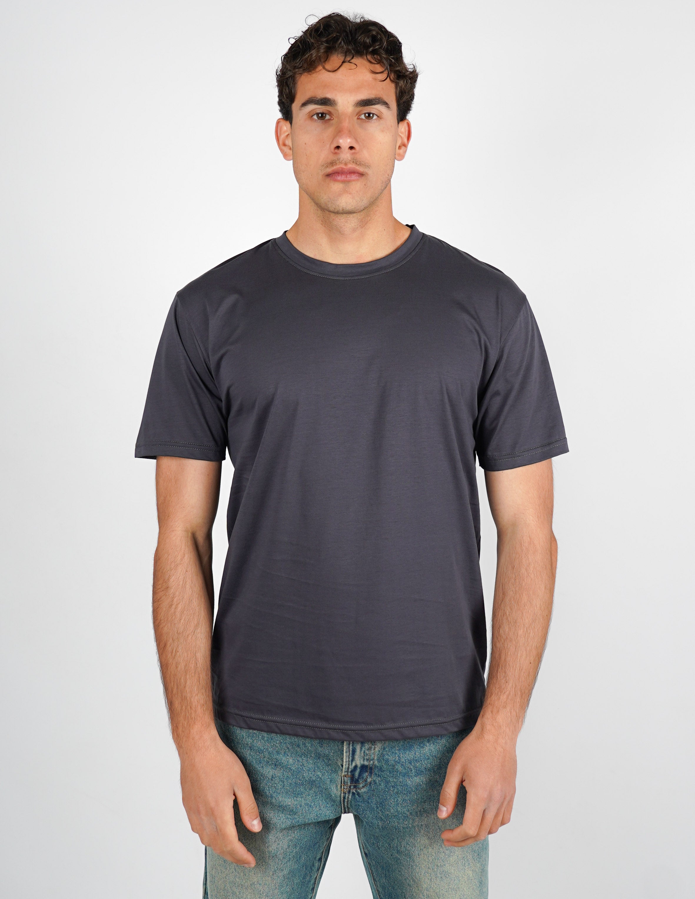 t-shirt girocollo cotone filo di scozia "fine tex"