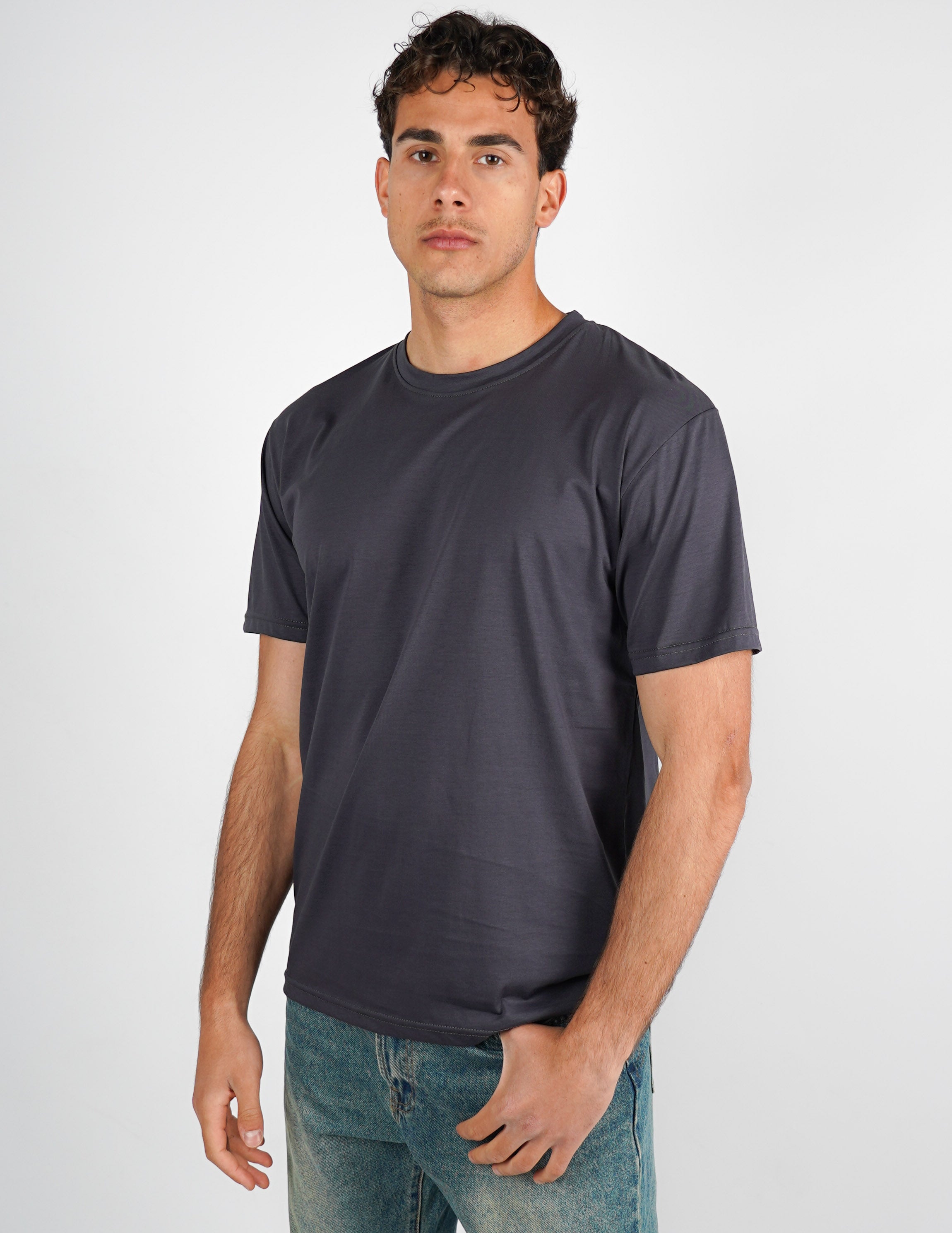t-shirt girocollo cotone filo di scozia "fine tex"