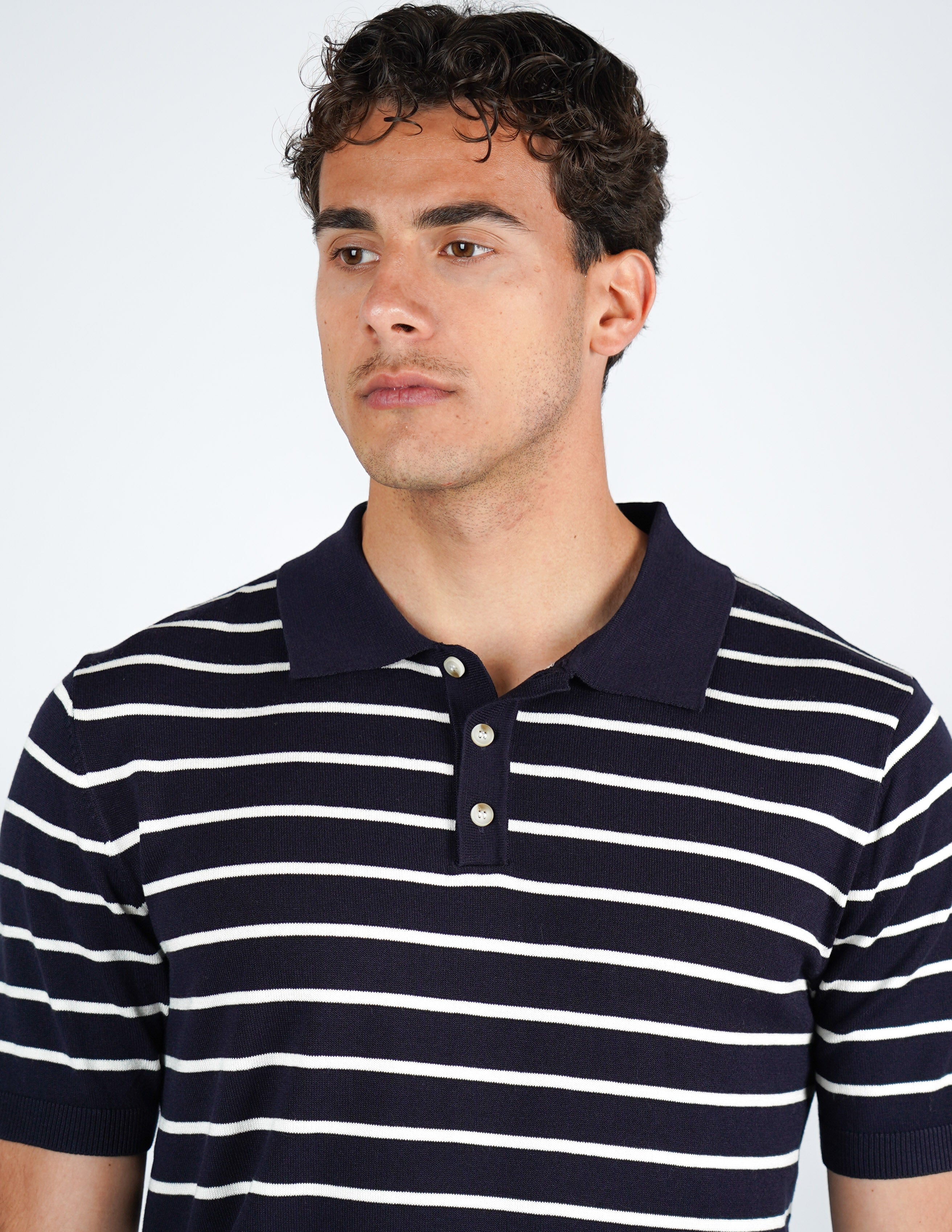 polo in maglia a righe