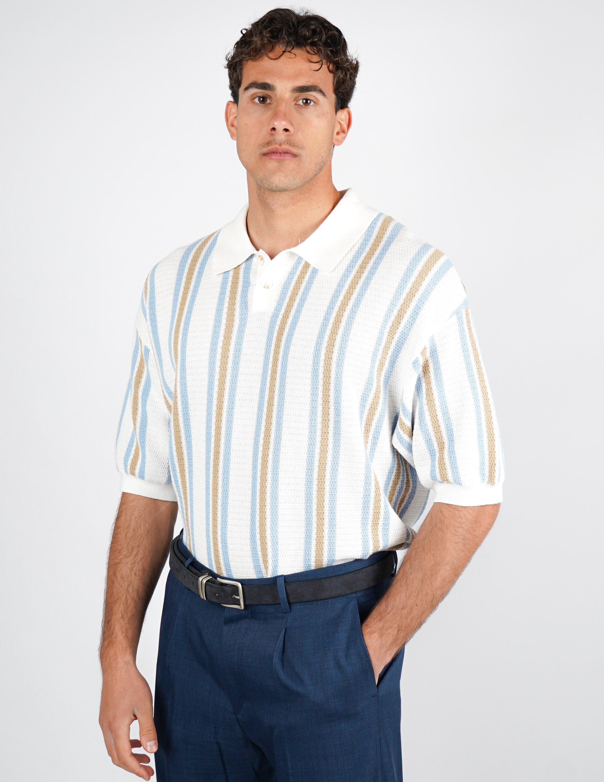 POLO CROCHET CON BOTTONE