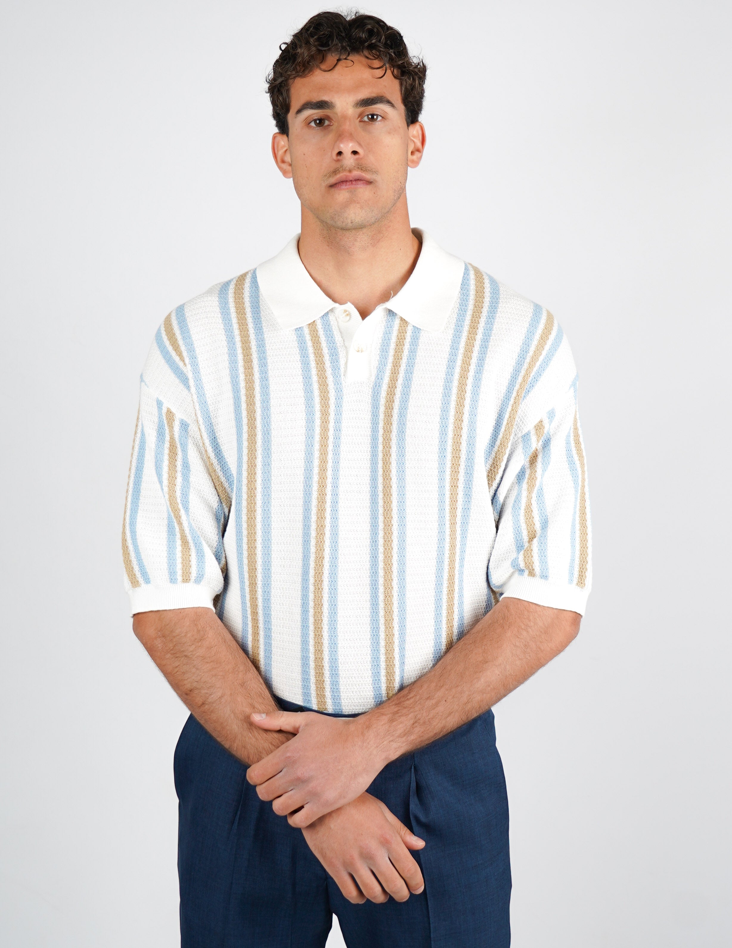 POLO CROCHET CON BOTTONE