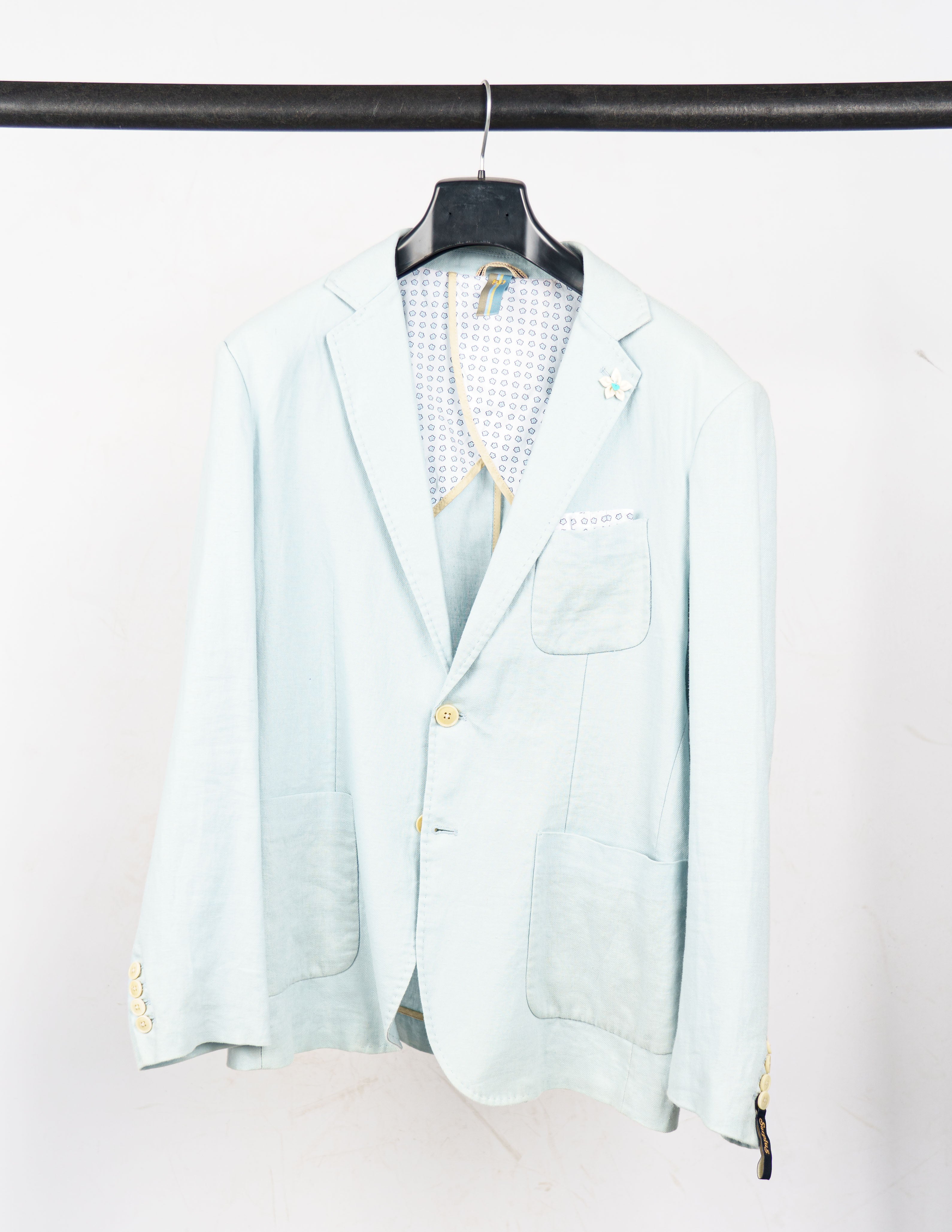 giacca monopetto in misto lino