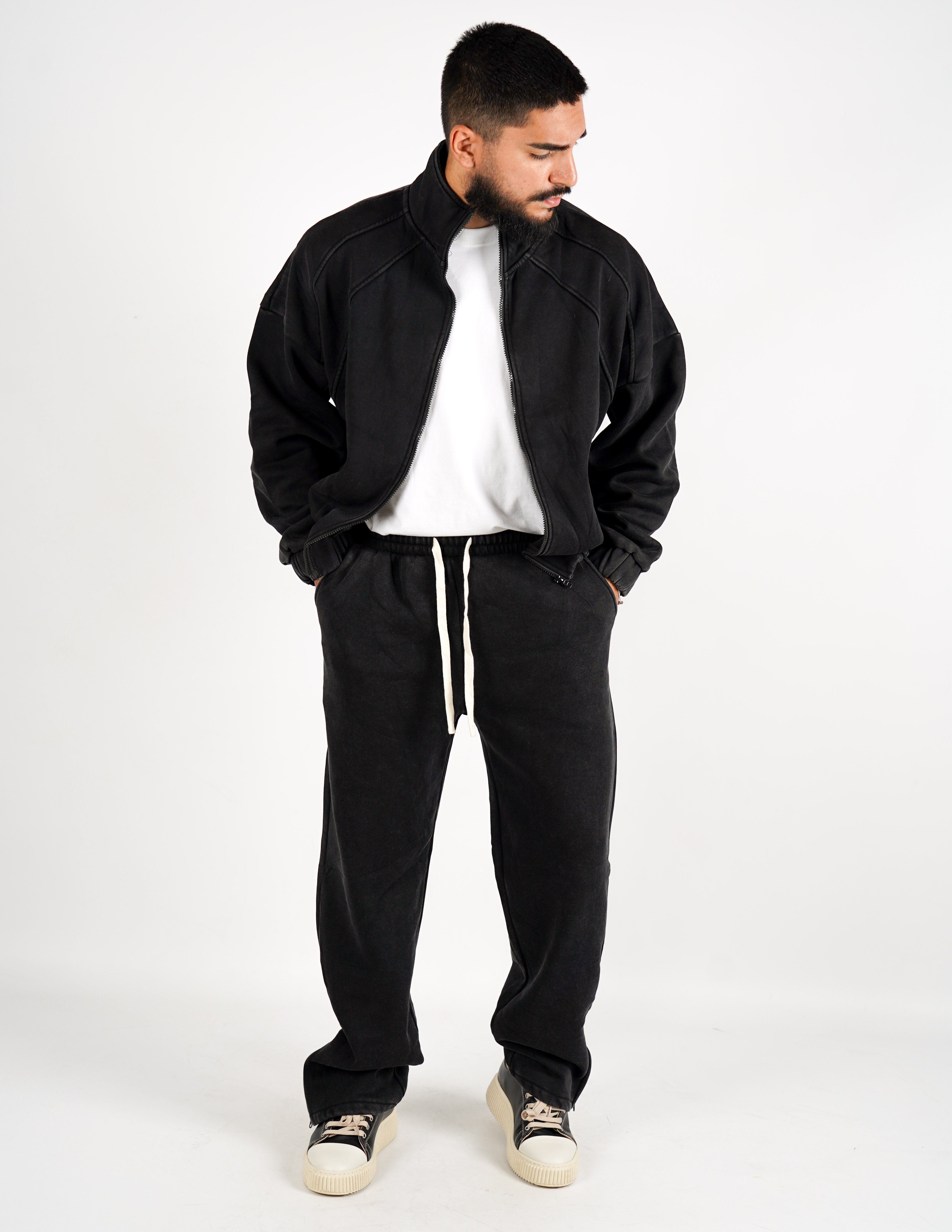 Tuta felpa con zip + pantalone