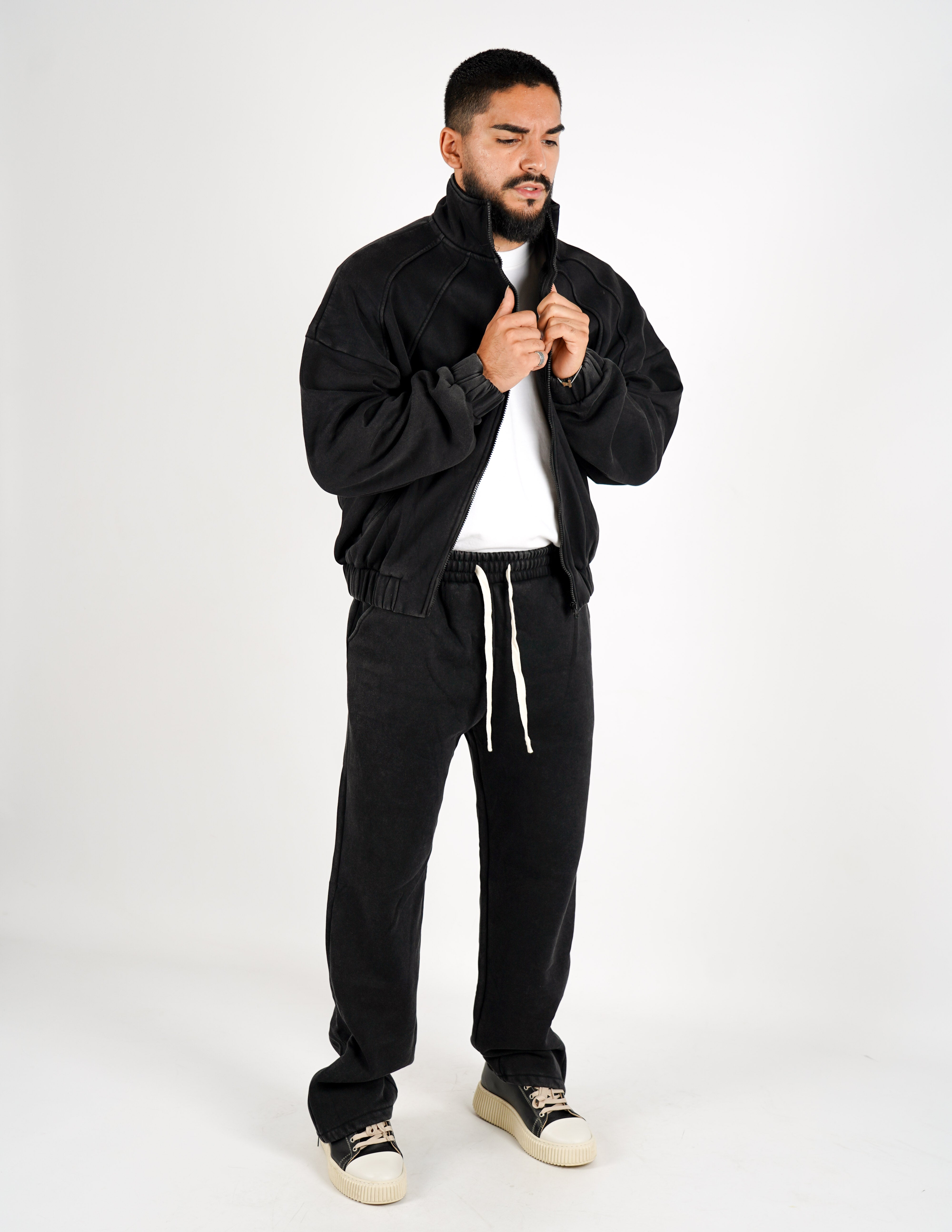 Tuta felpa con zip + pantalone