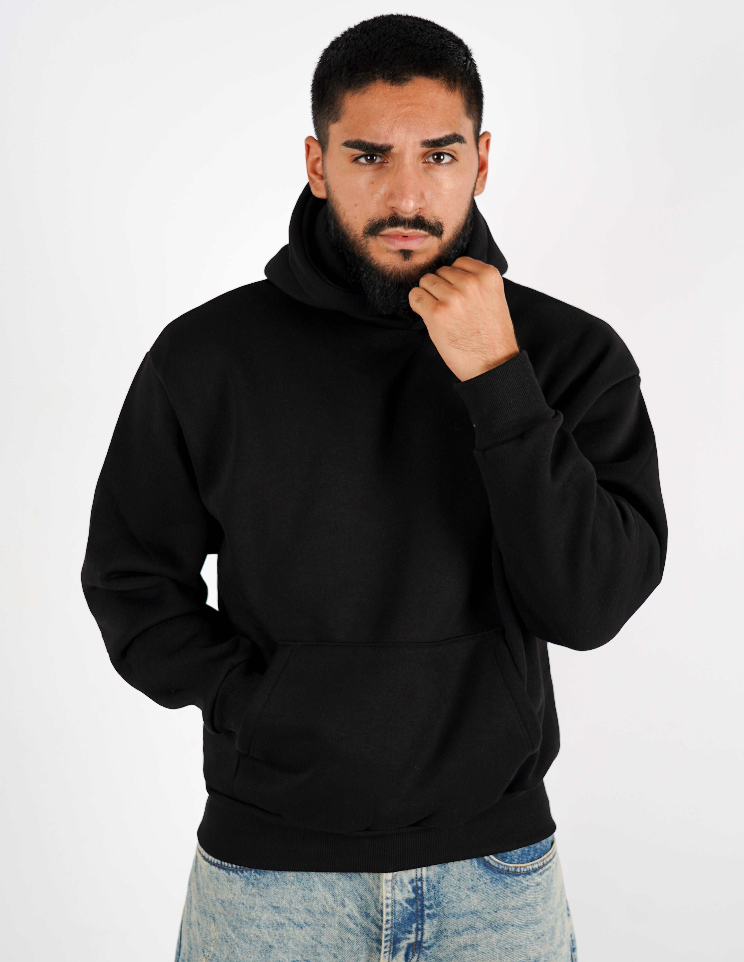 FELPA BOXY FIT CON CAPPUCCIO
