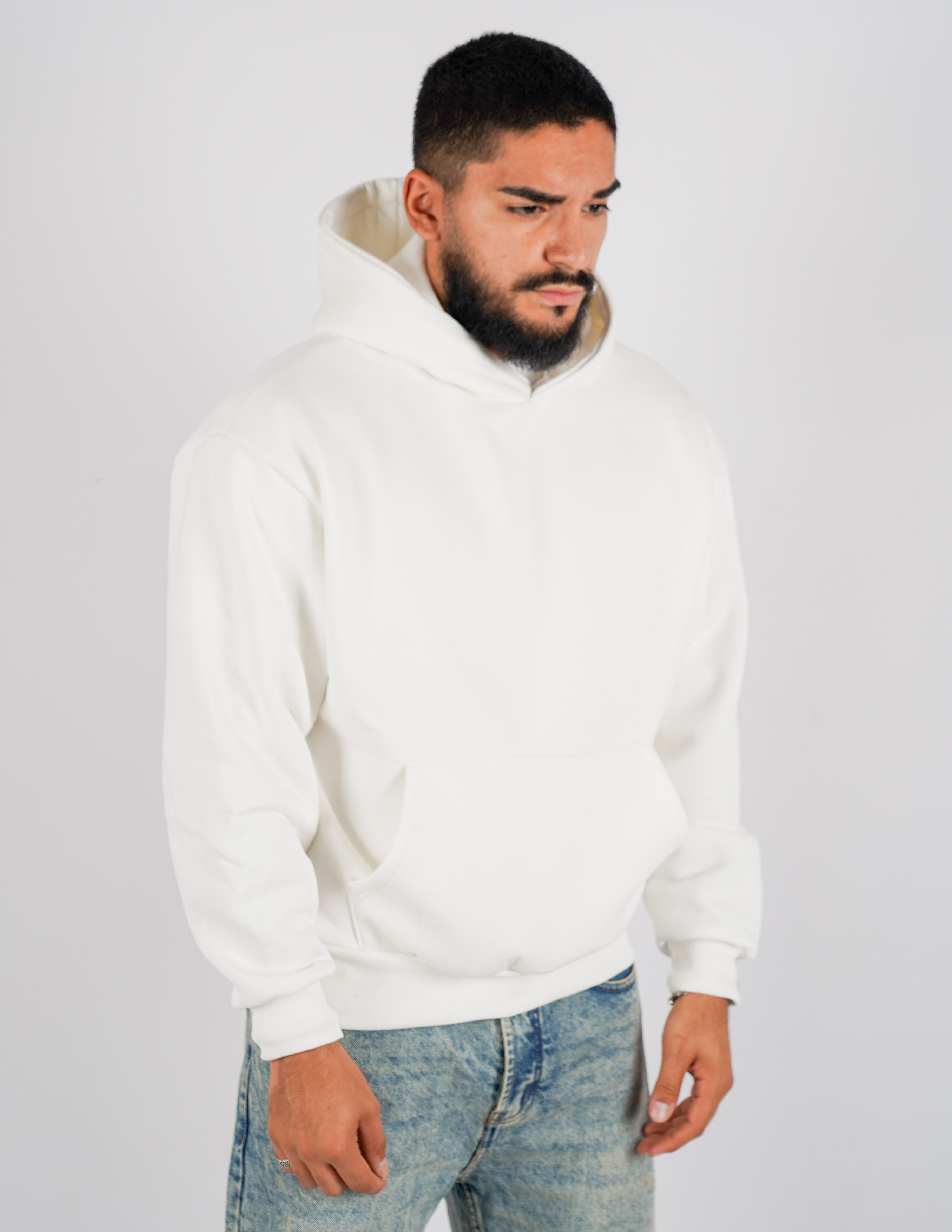 FELPA BOXY FIT CON CAPPUCCIO