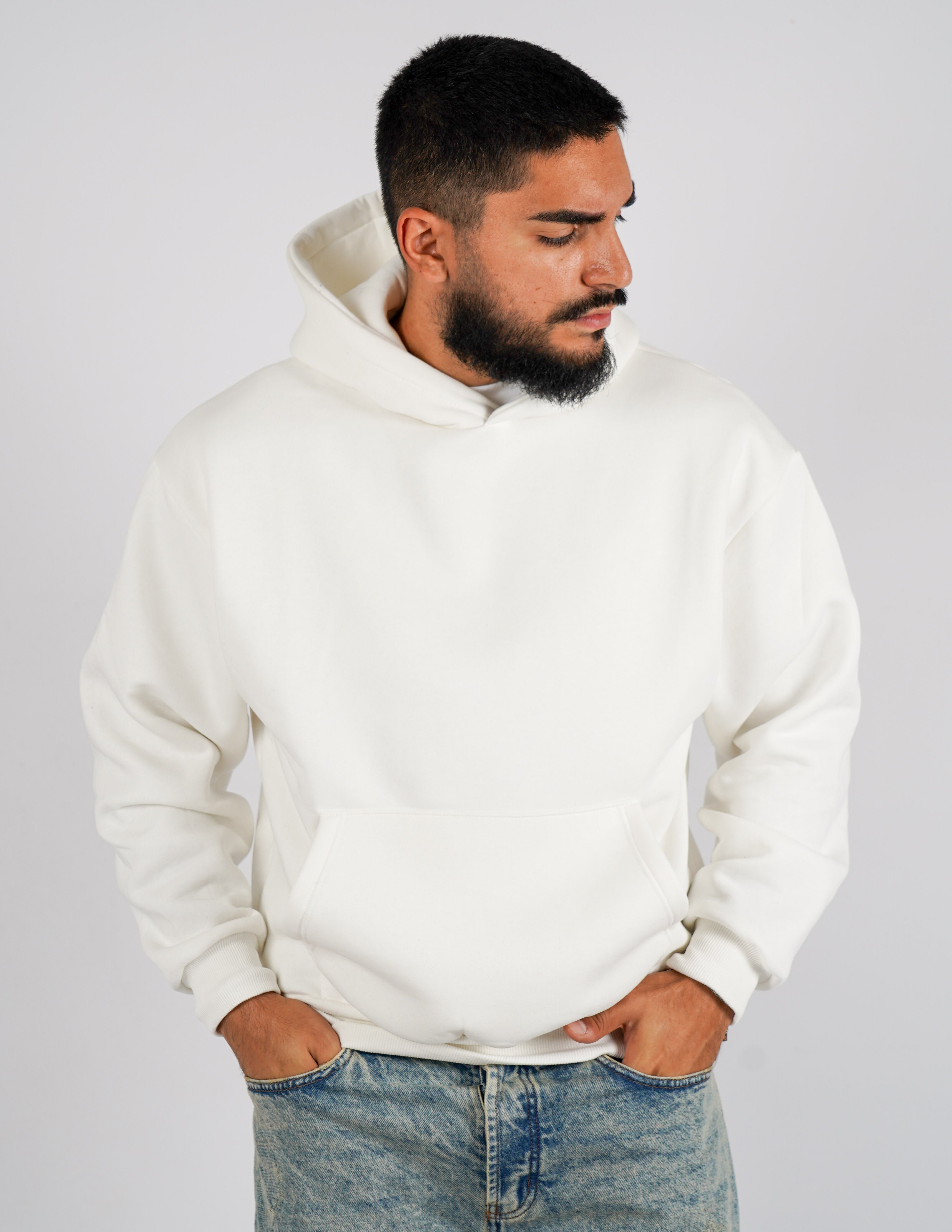 FELPA BOXY FIT CON CAPPUCCIO
