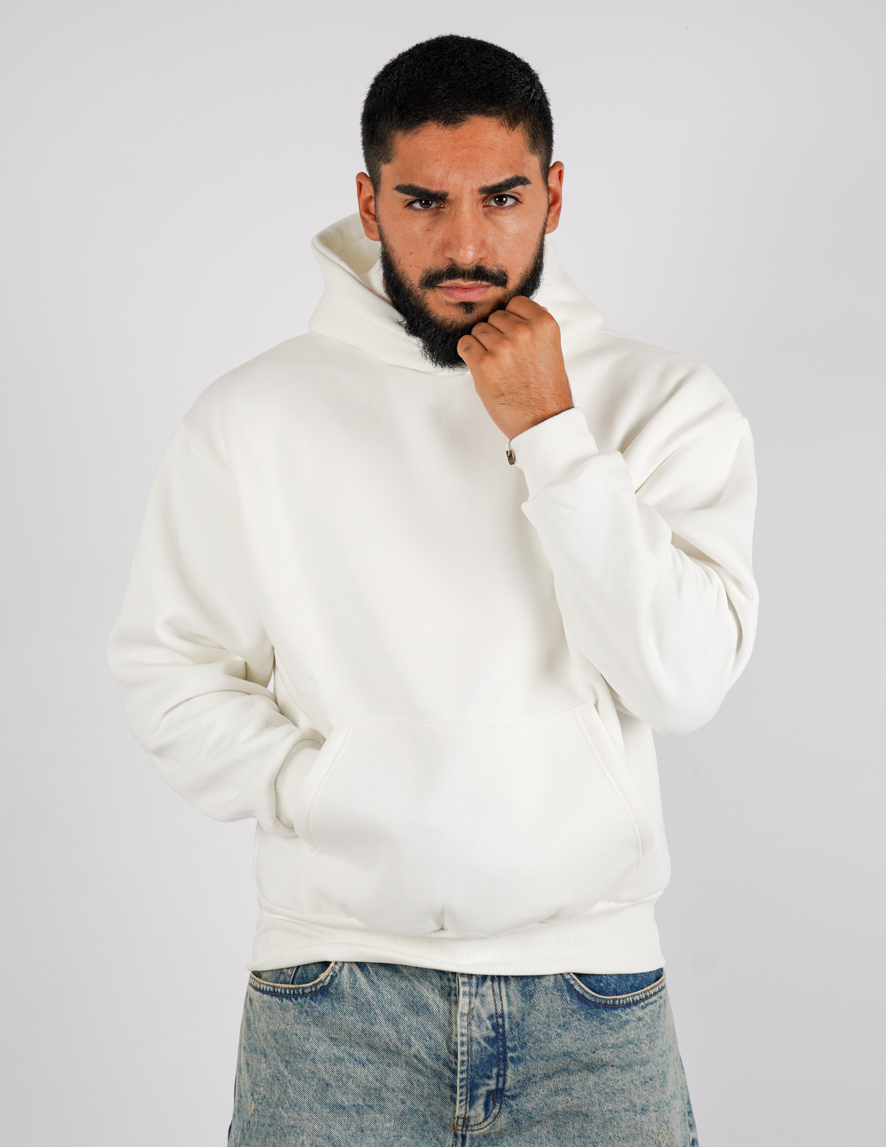 FELPA BOXY FIT CON CAPPUCCIO