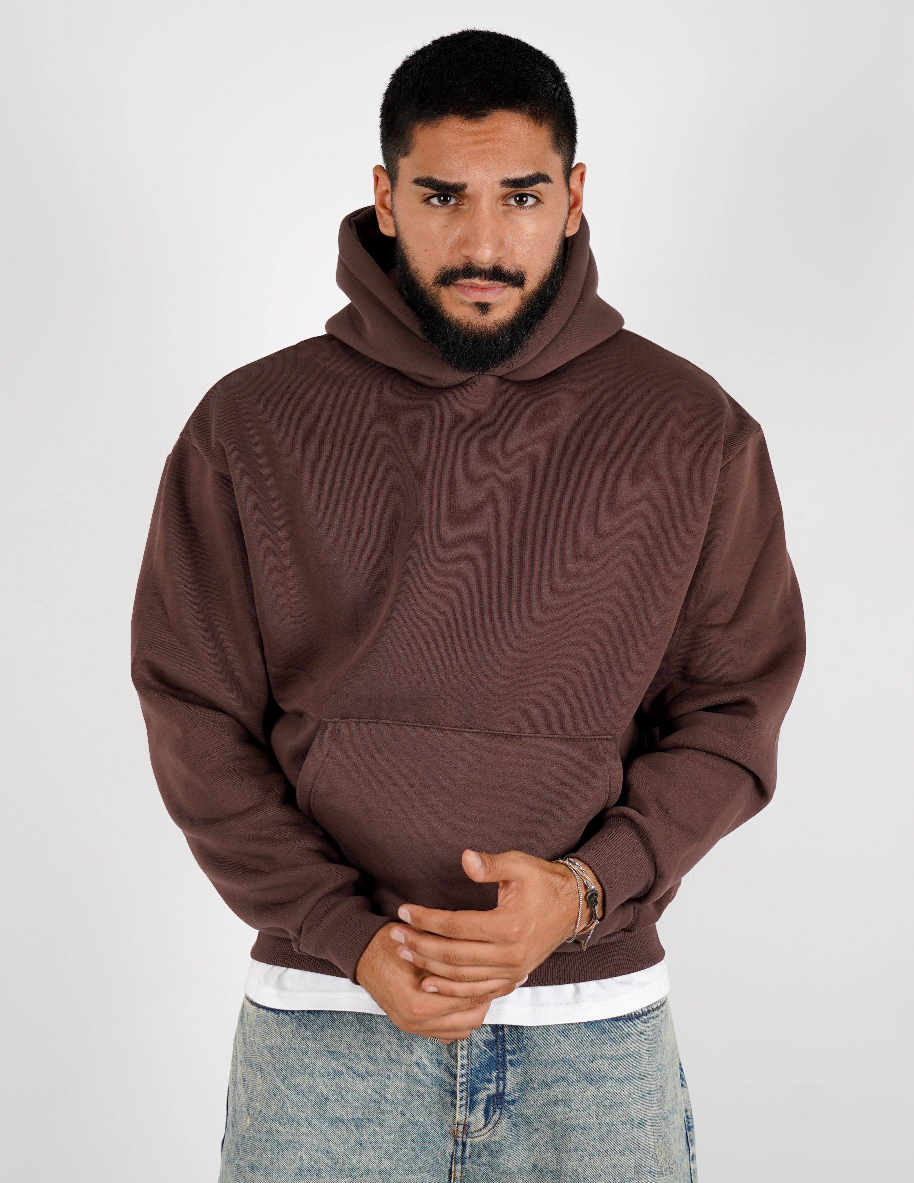 FELPA BOXY FIT CON CAPPUCCIO