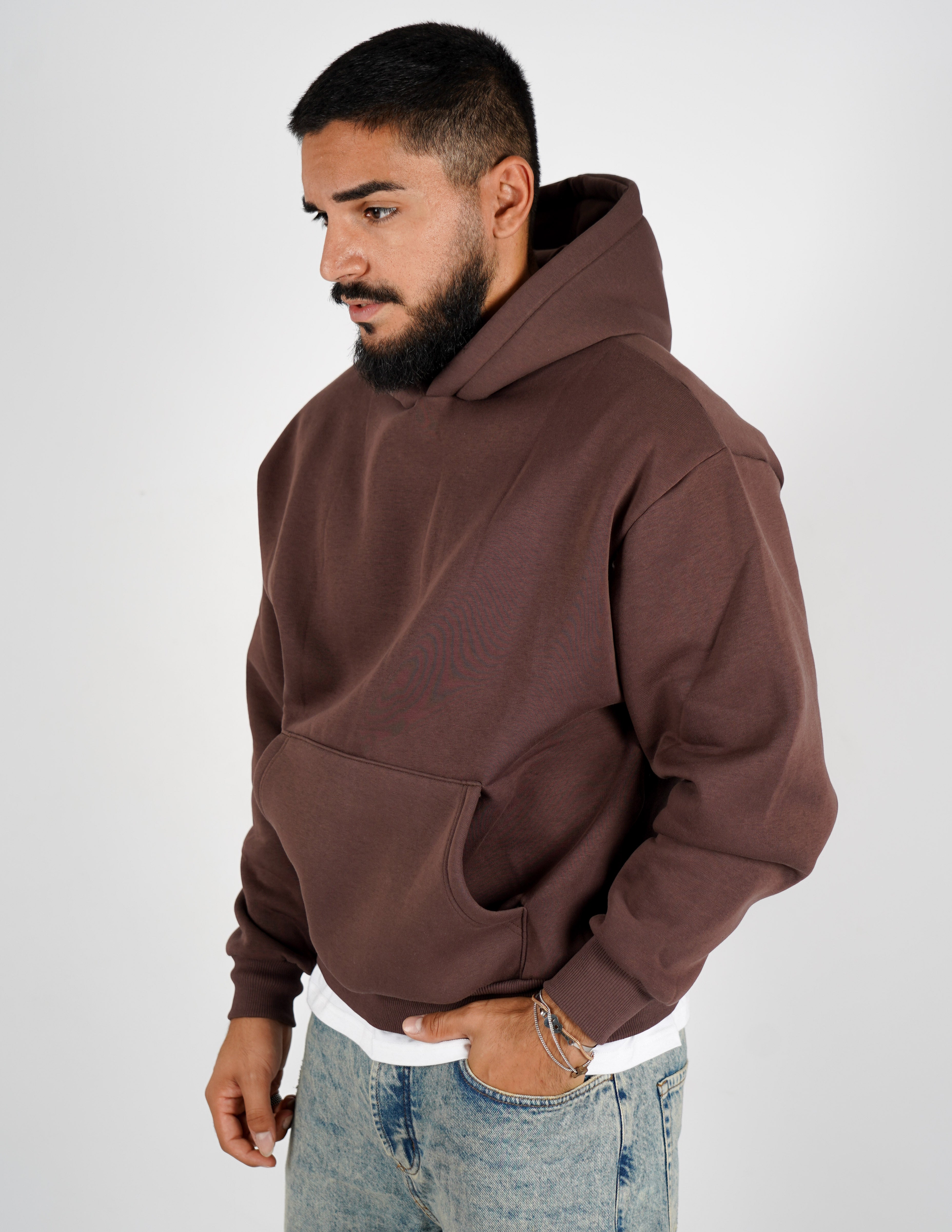 FELPA BOXY FIT CON CAPPUCCIO