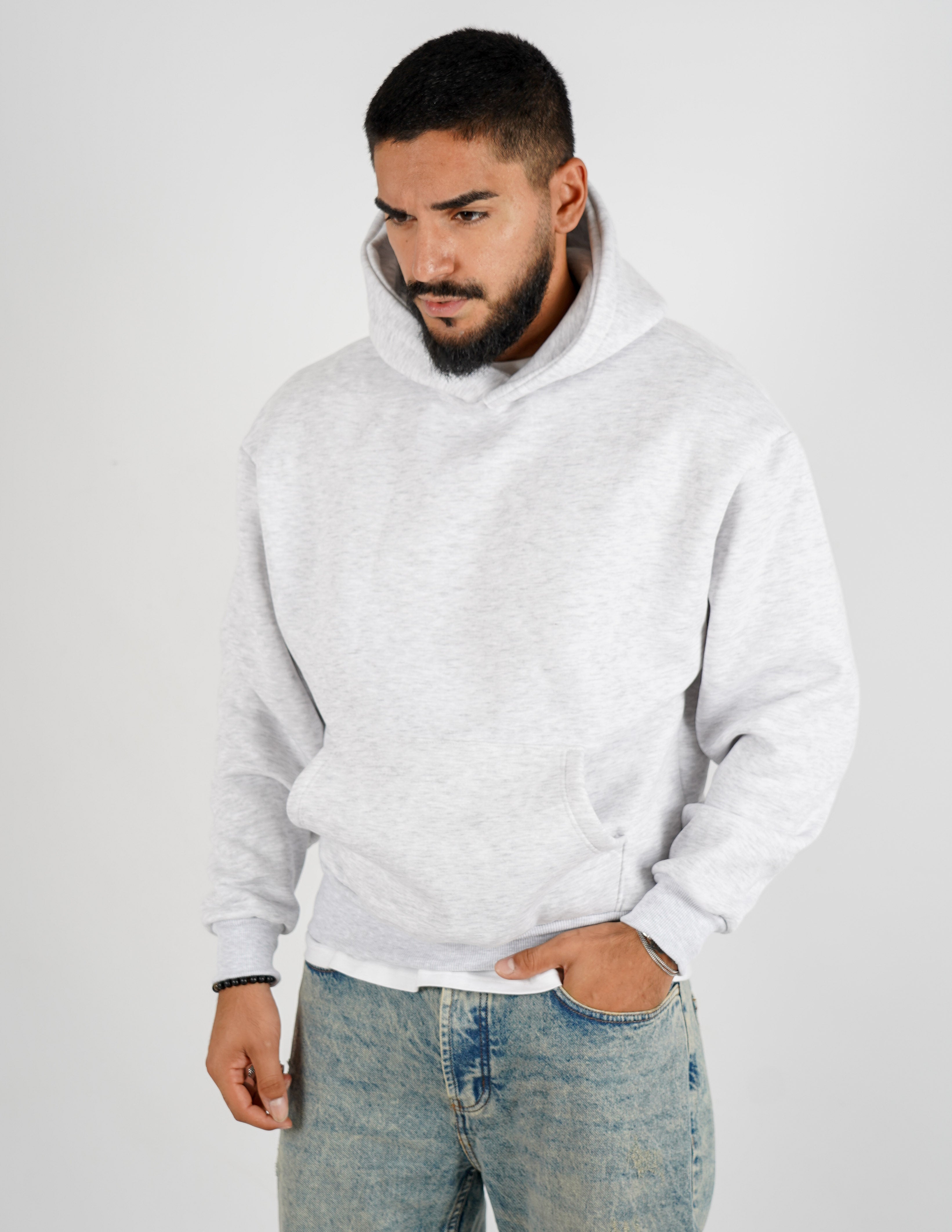 FELPA BOXY FIT CON CAPPUCCIO