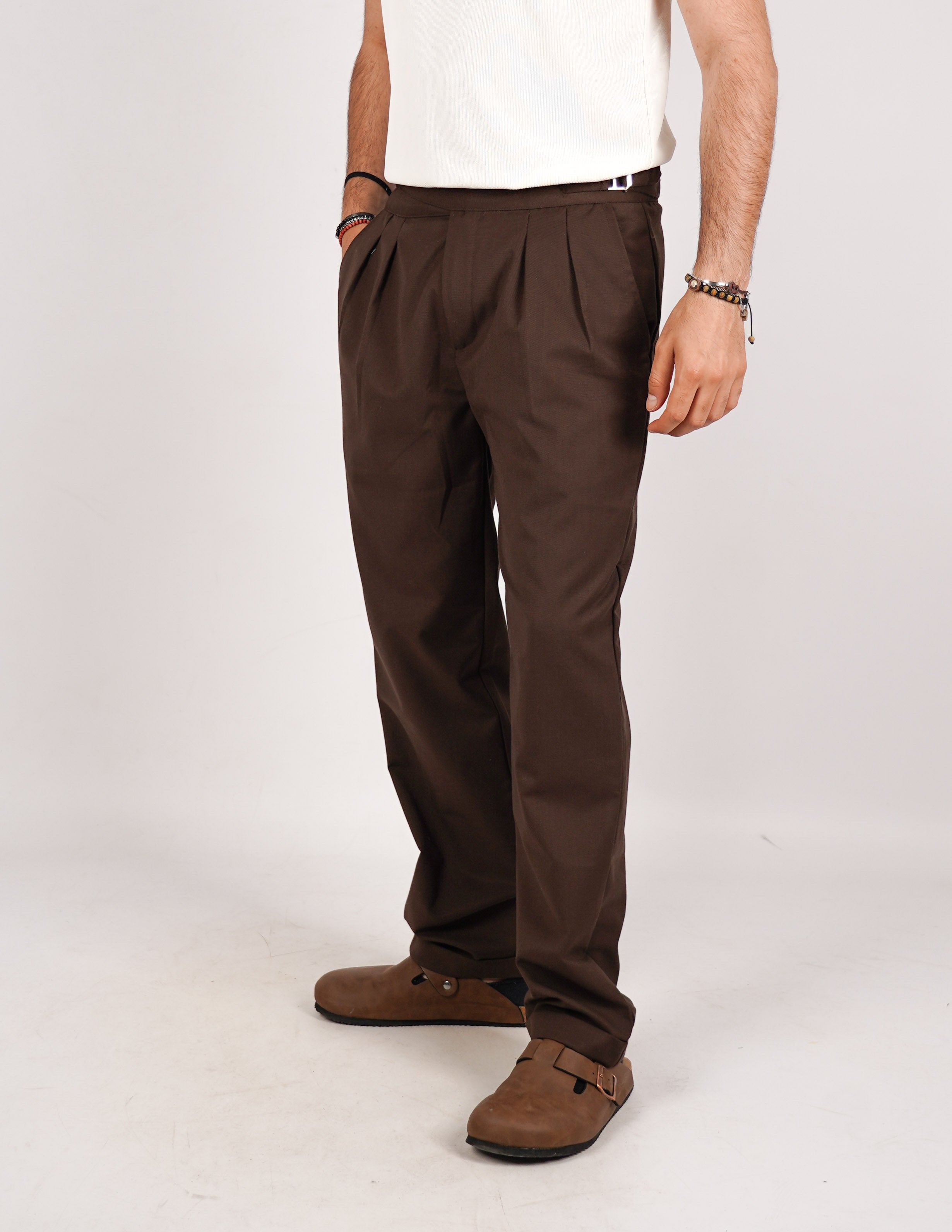 PANTALONE ELEGANTE CON FIBIA