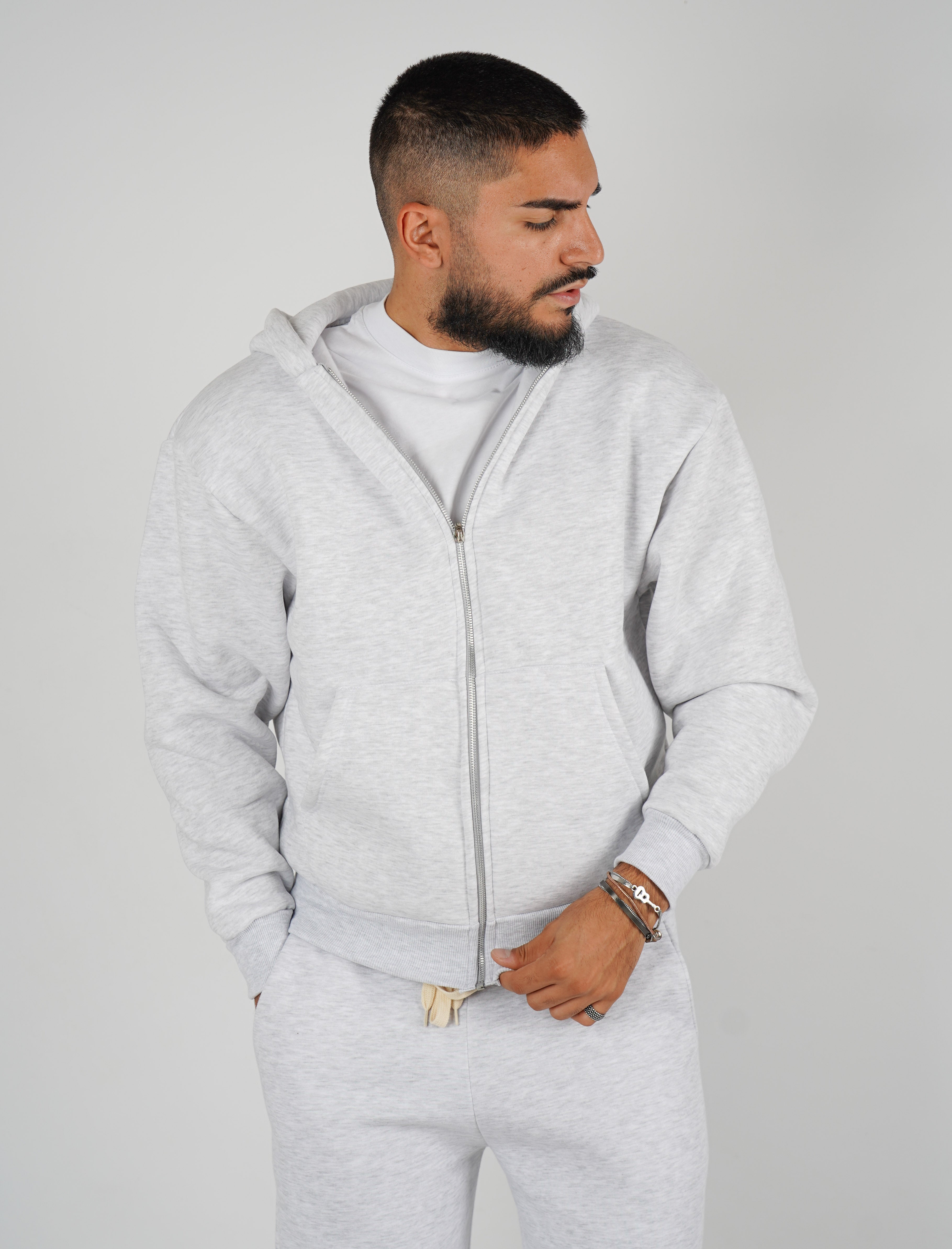 FELPA BOXY FIT CON ZIP