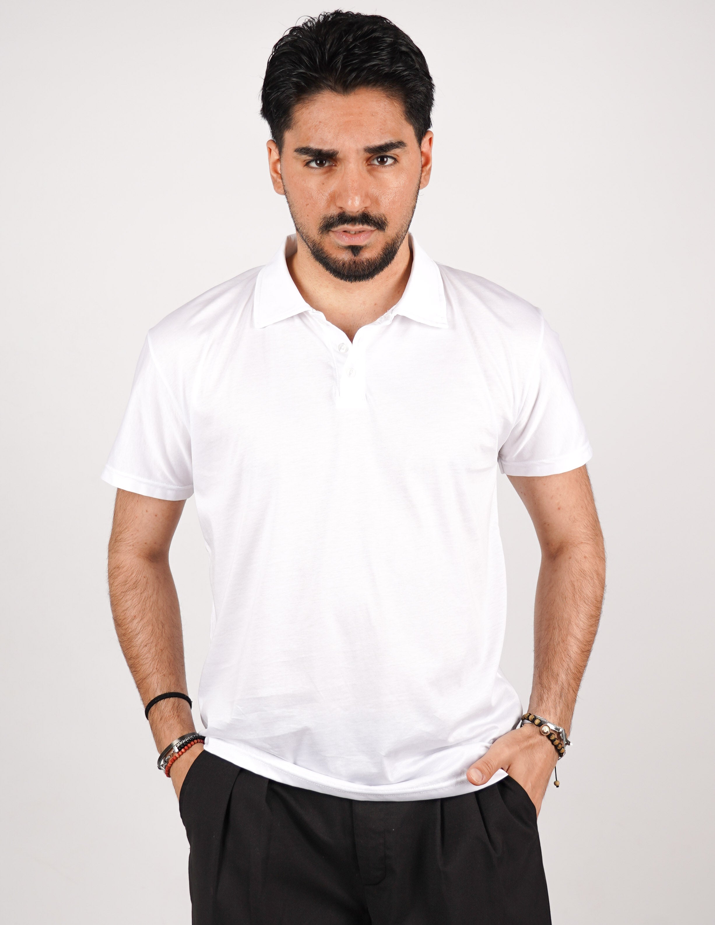 POLO TRE BOTTONI FINE TEX