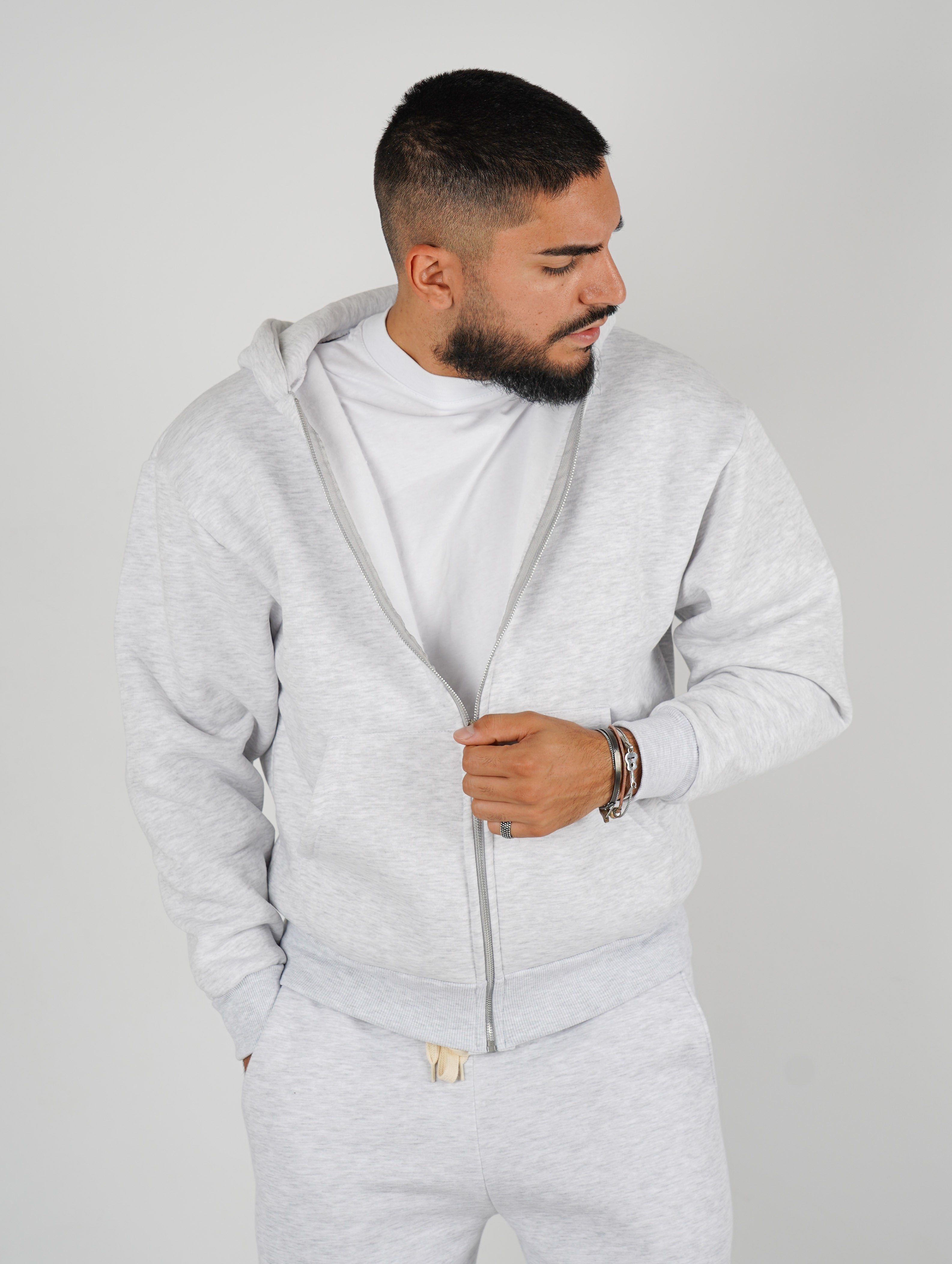 FELPA BOXY FIT CON ZIP
