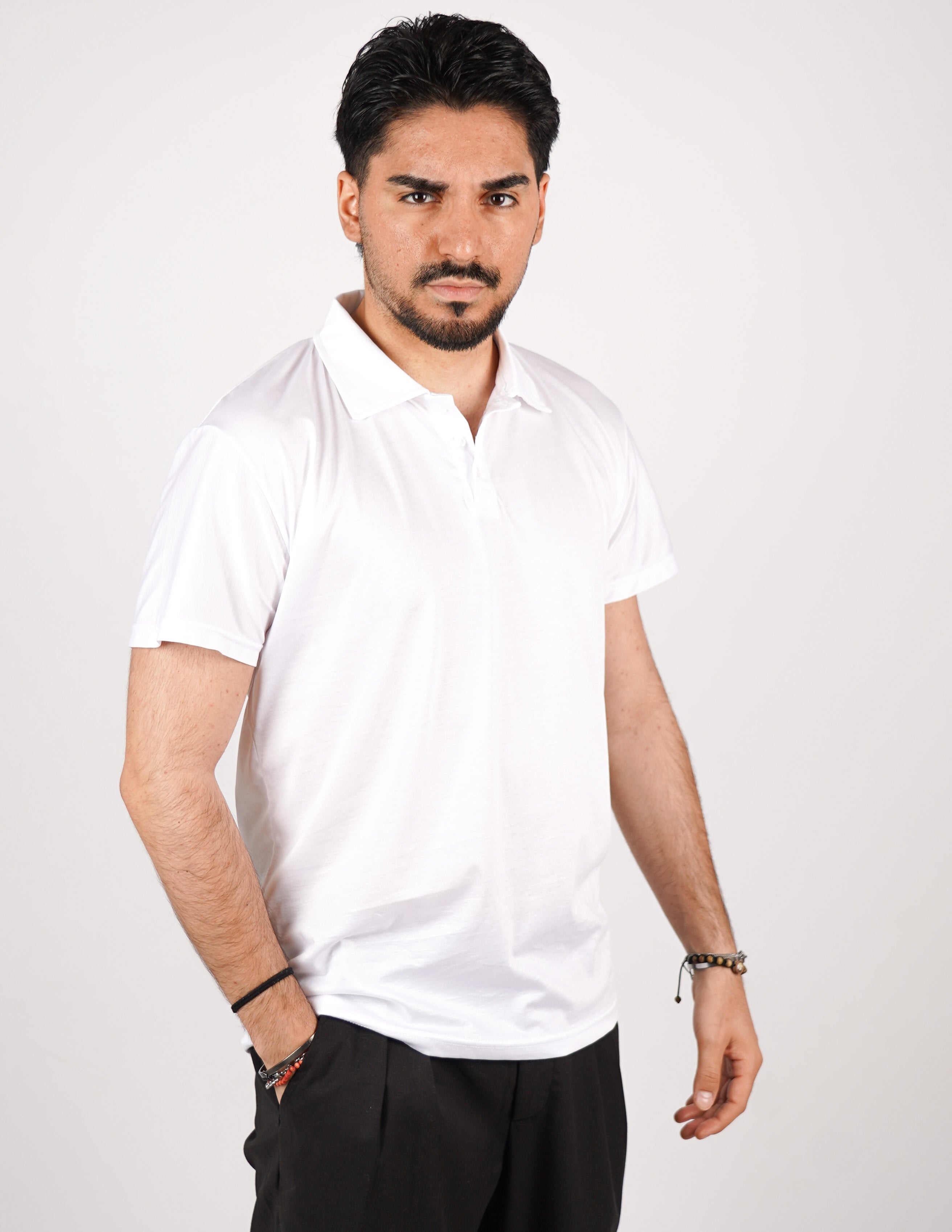POLO TRE BOTTONI FINE TEX