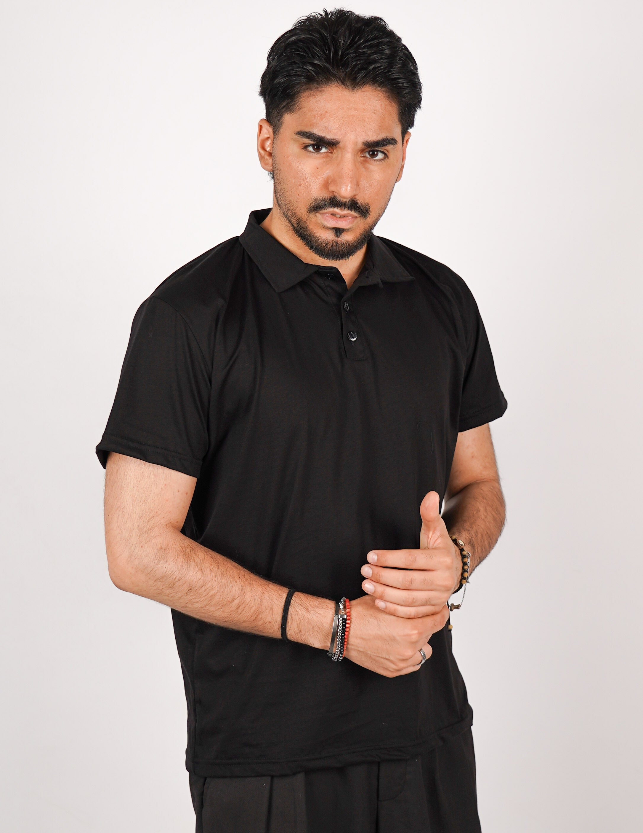 POLO TRE BOTTONI FINE TEX