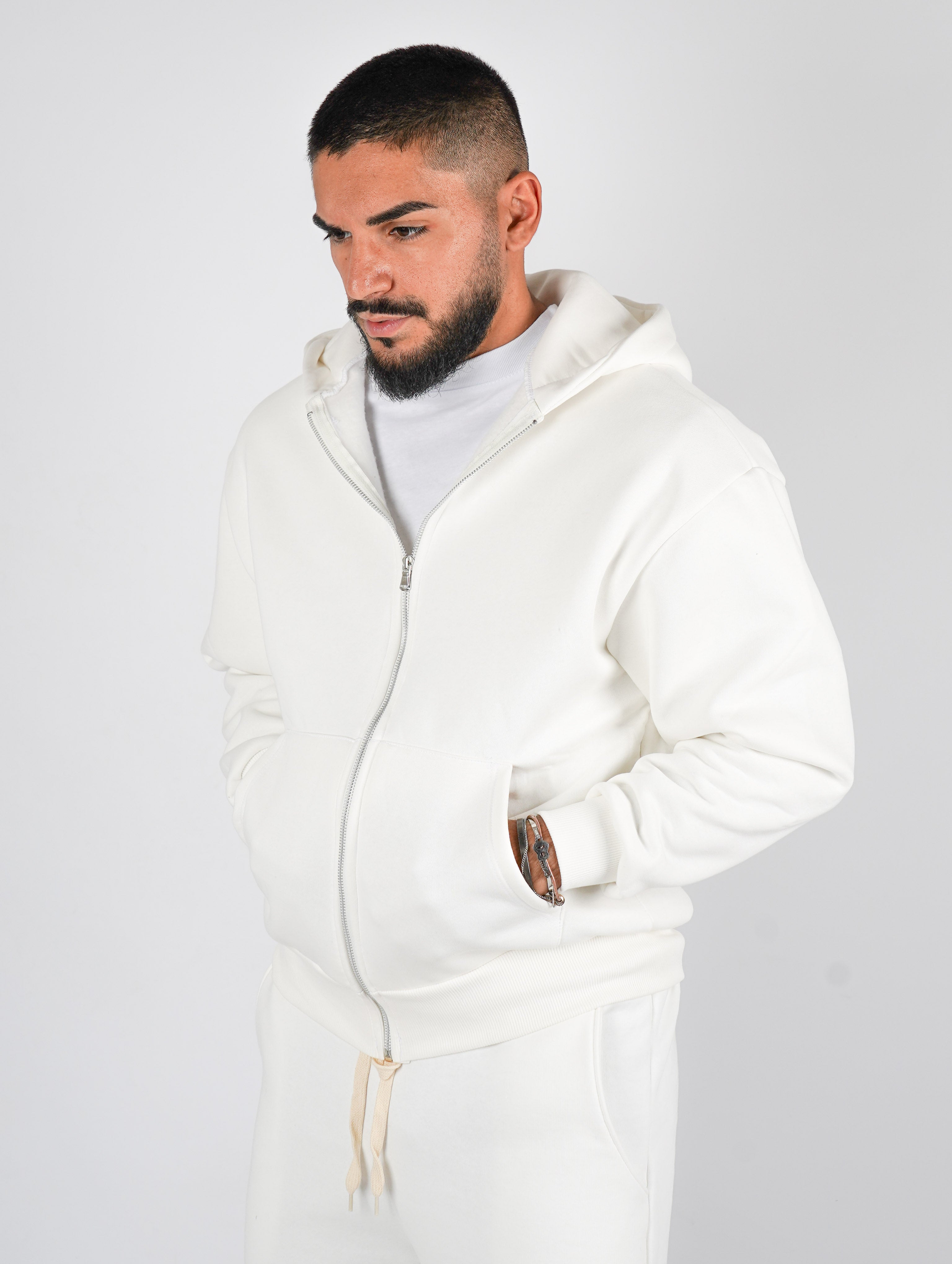 FELPA BOXY FIT CON ZIP