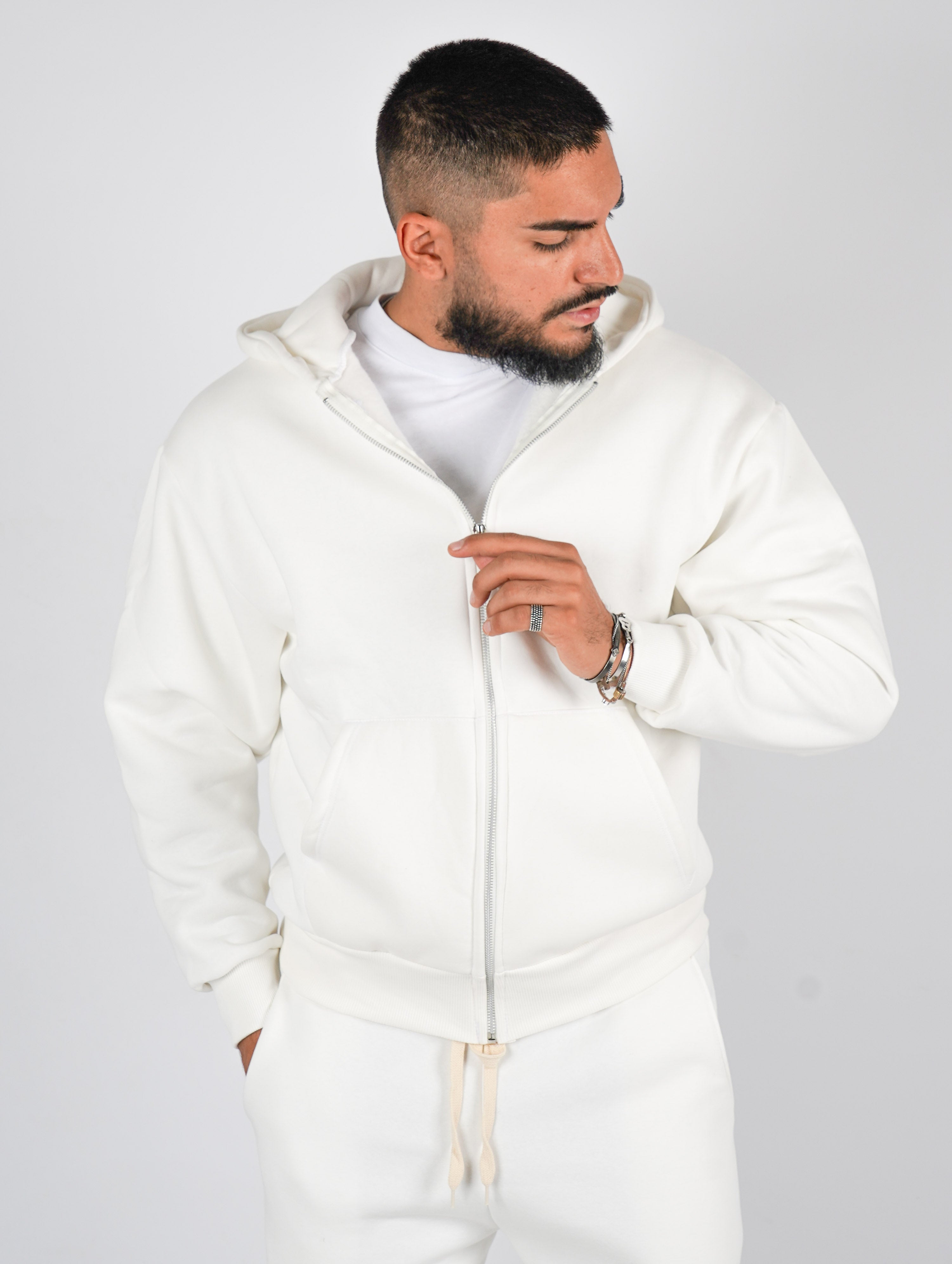 FELPA BOXY FIT CON ZIP