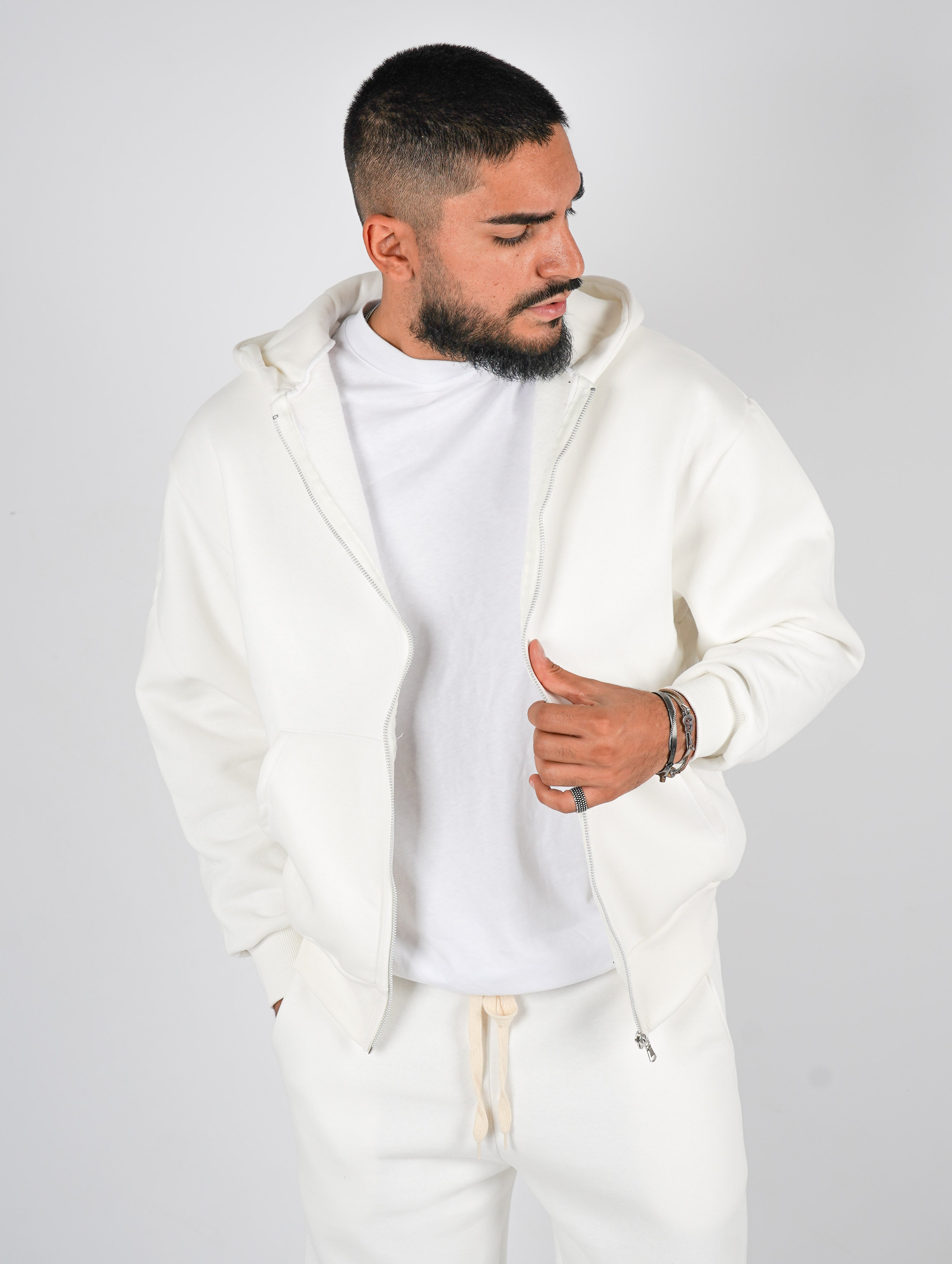 FELPA BOXY FIT CON ZIP