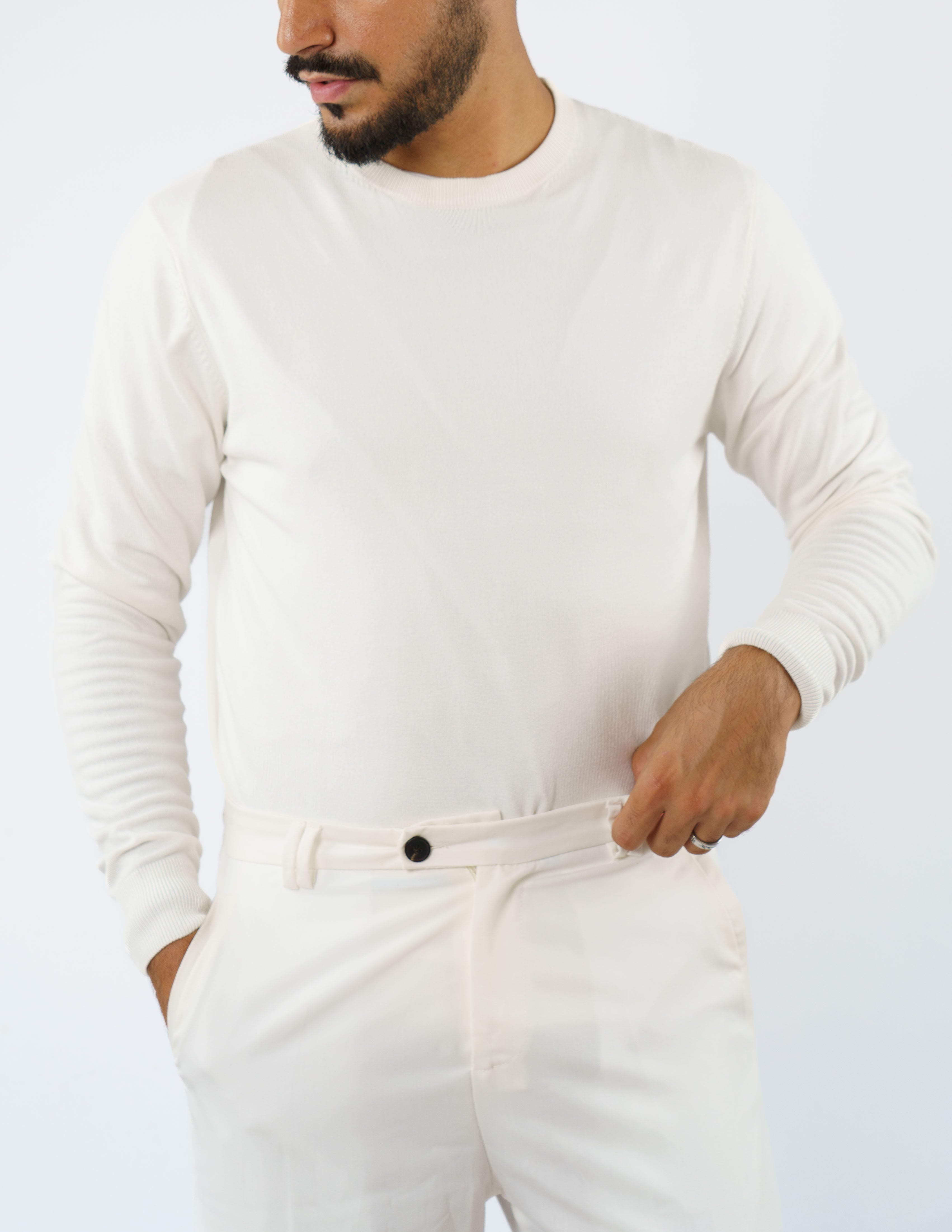 maglioncino girocollo tinta unita