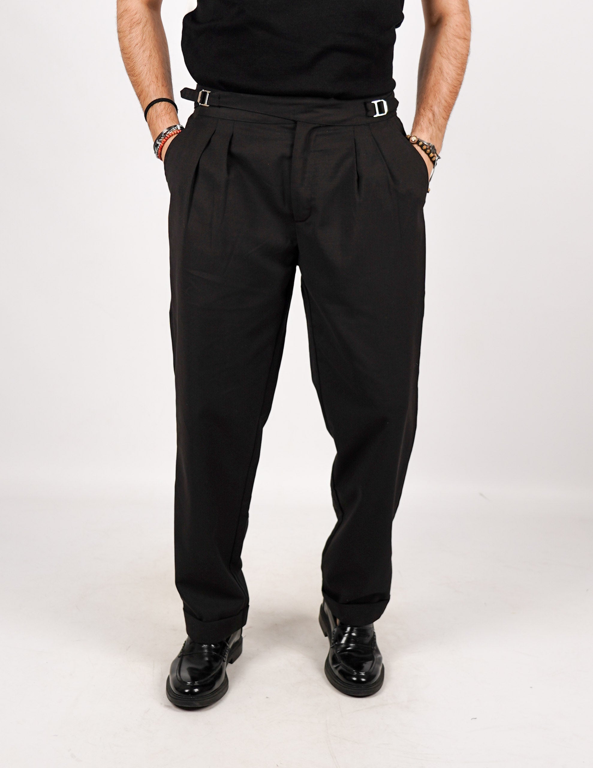 PANTALONE ELEGANTE CON FIBIA