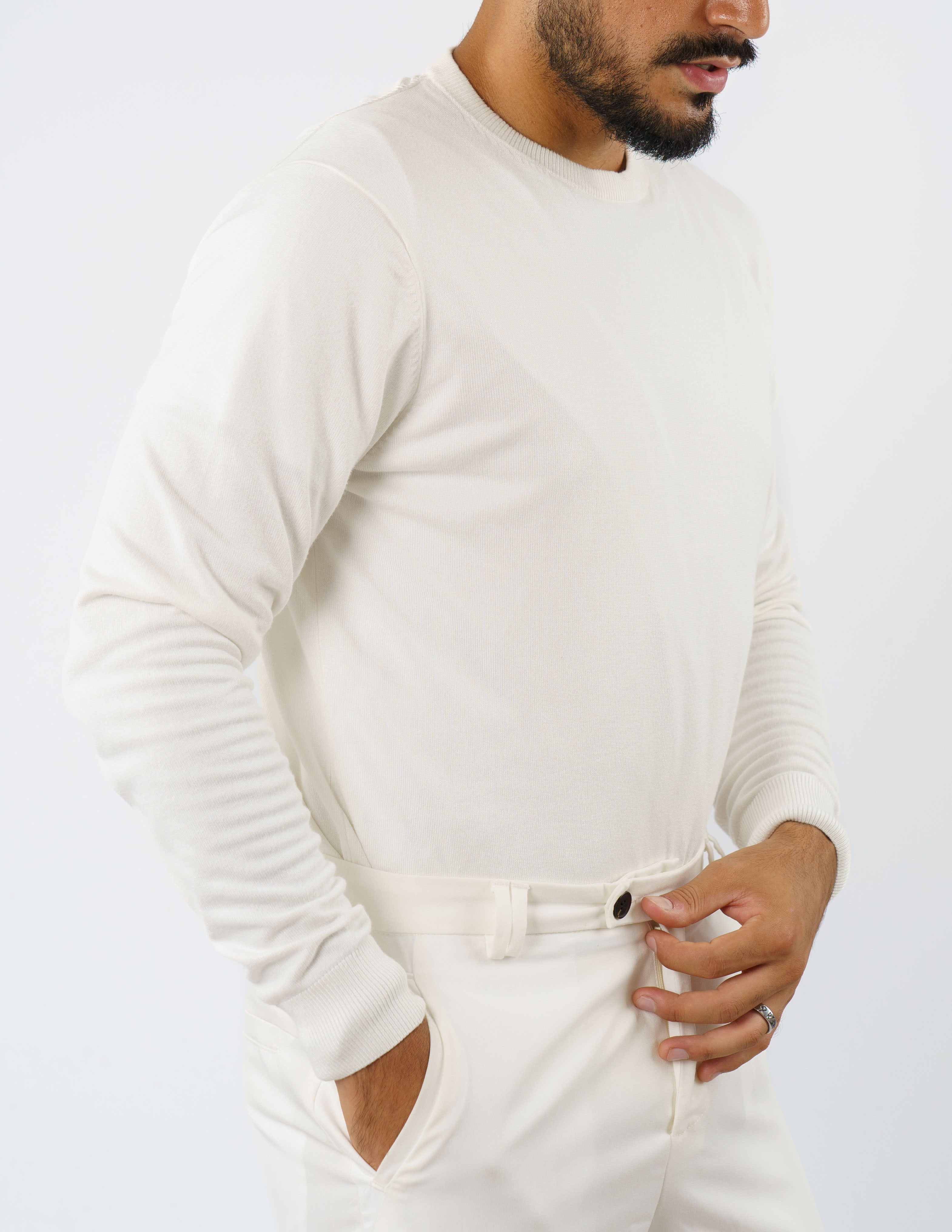 maglioncino girocollo tinta unita