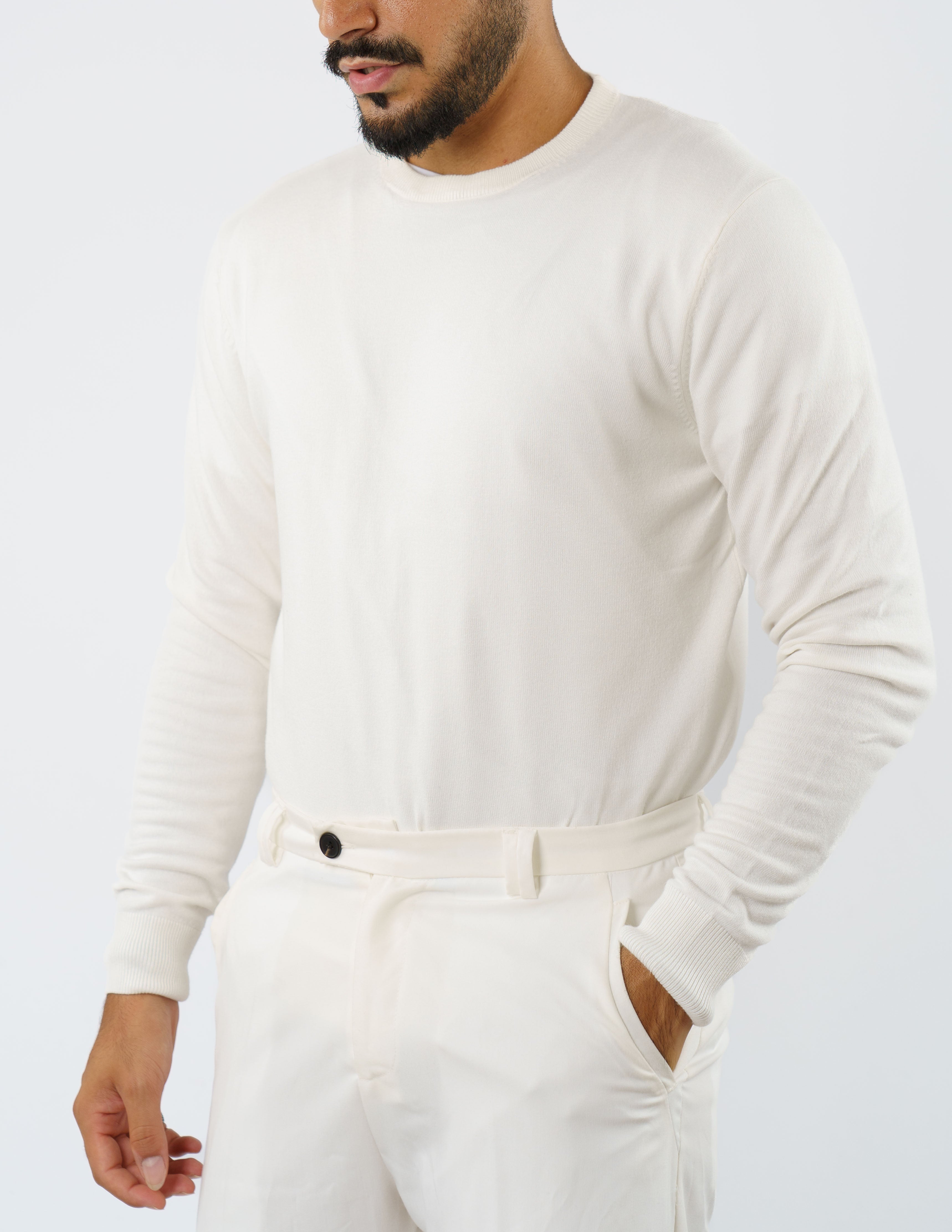 maglioncino girocollo tinta unita