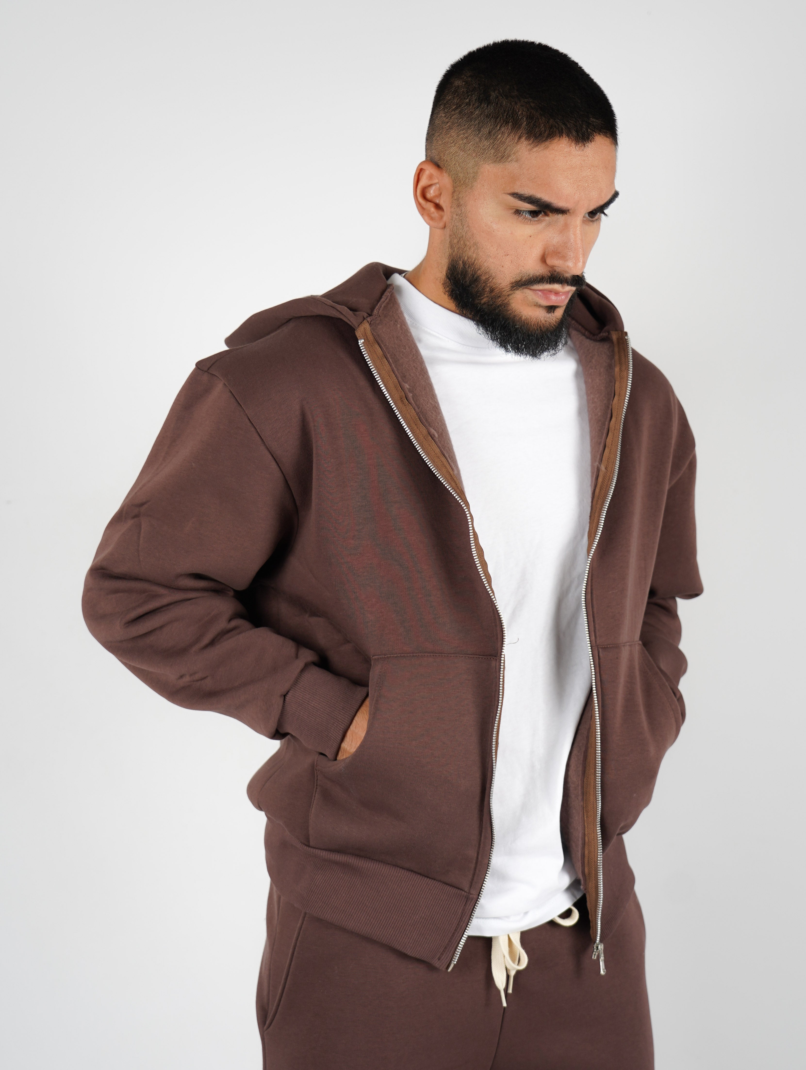 FELPA BOXY FIT CON ZIP