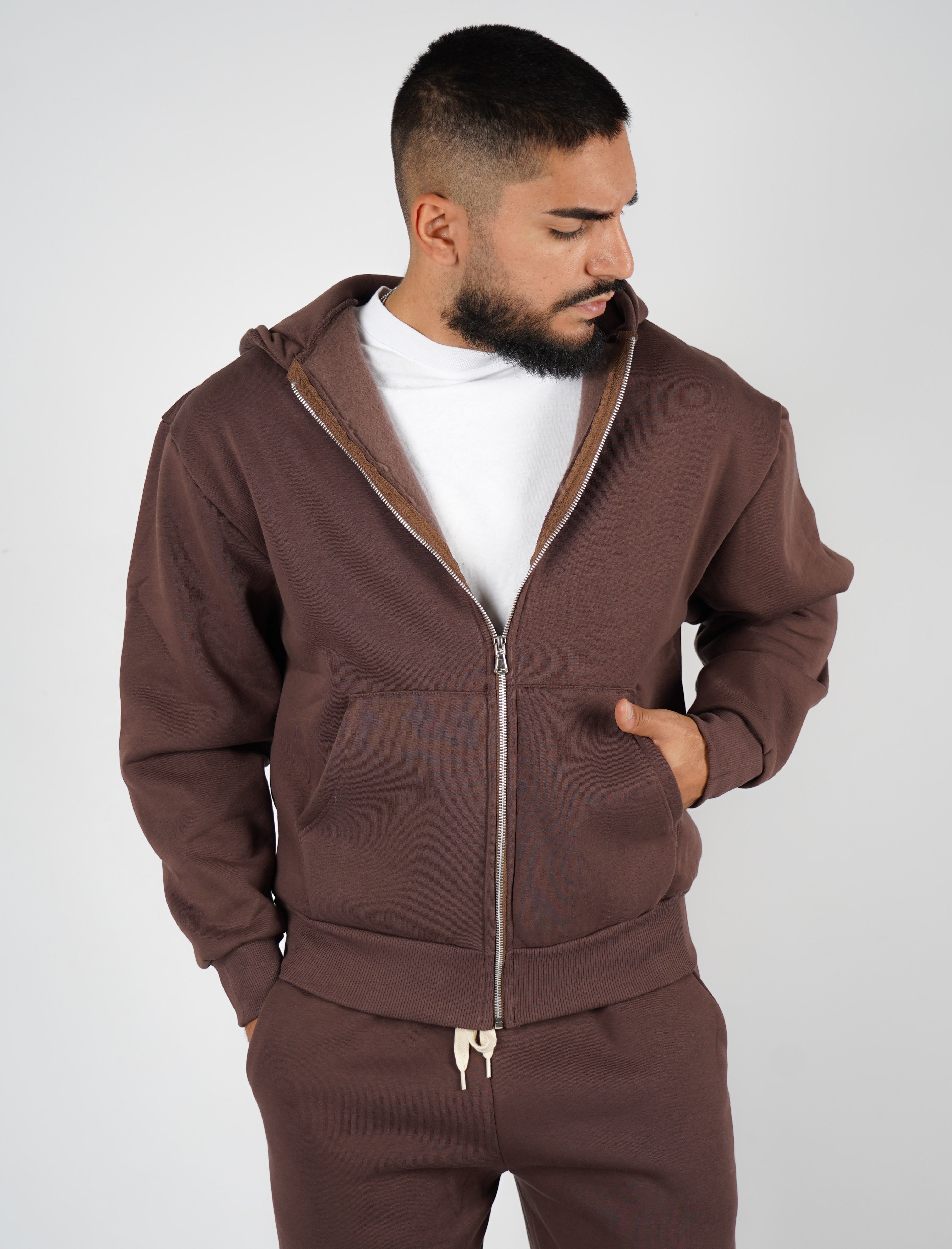 FELPA BOXY FIT CON ZIP