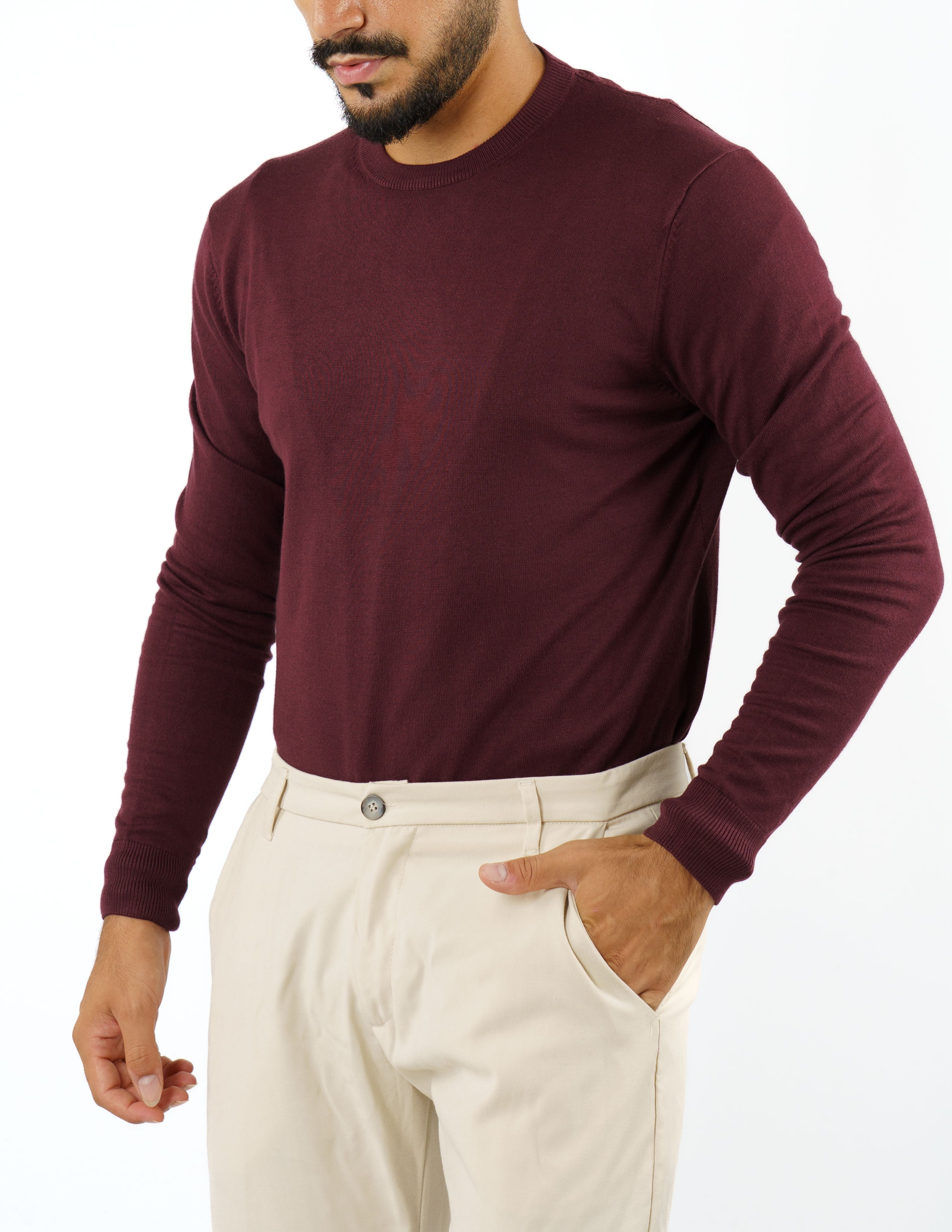 maglioncino girocollo tinta unita