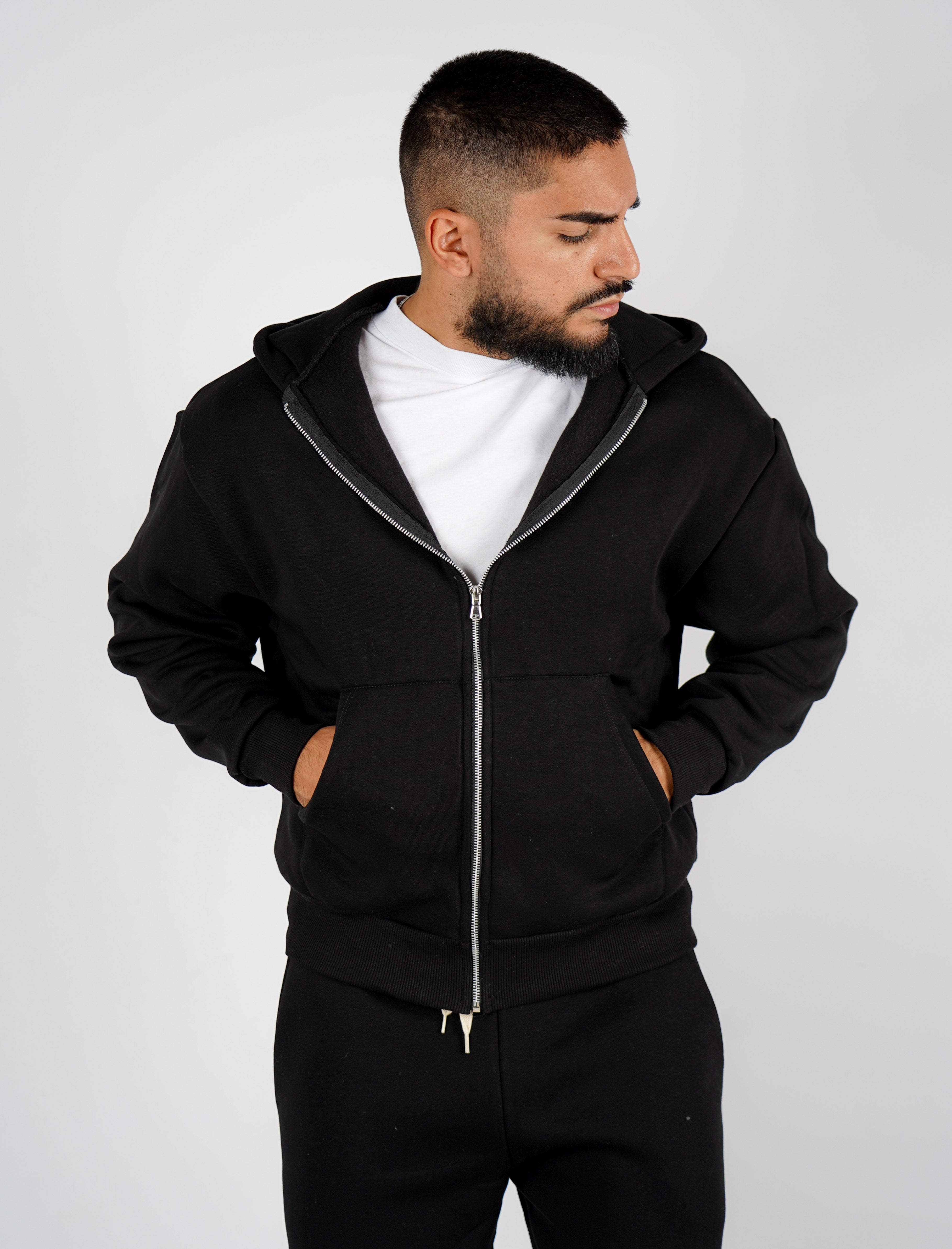 FELPA BOXY FIT CON ZIP