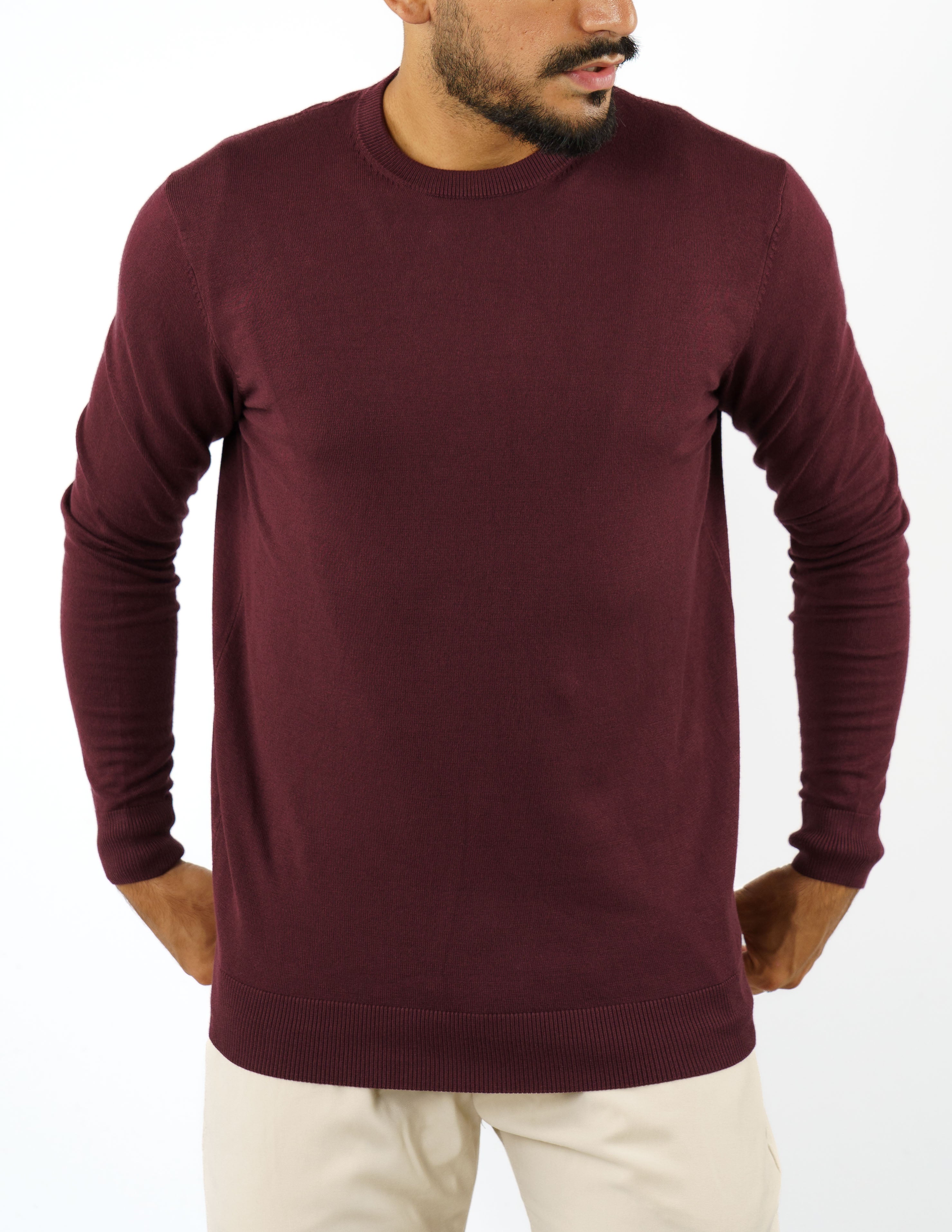 maglioncino girocollo tinta unita