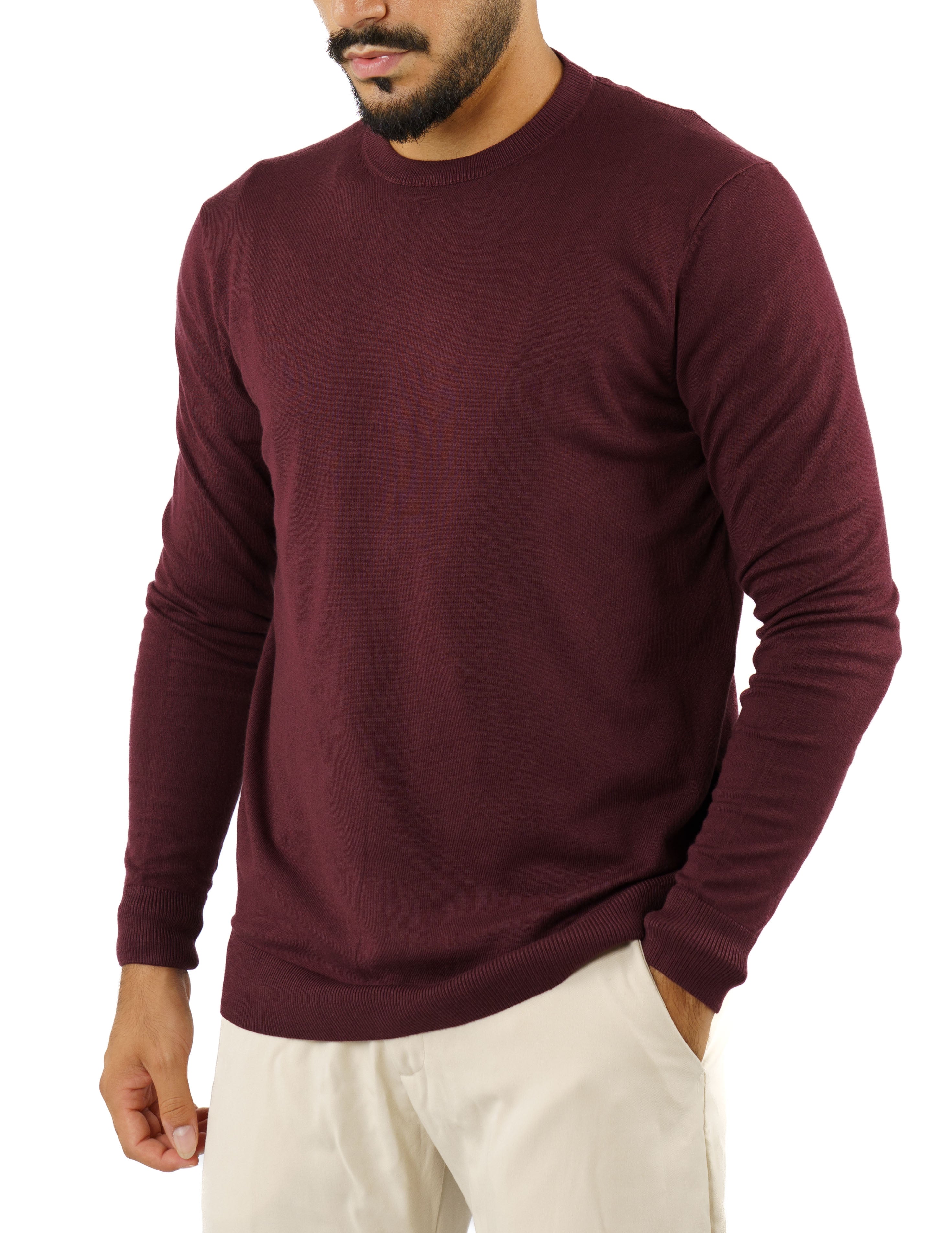 maglioncino girocollo tinta unita