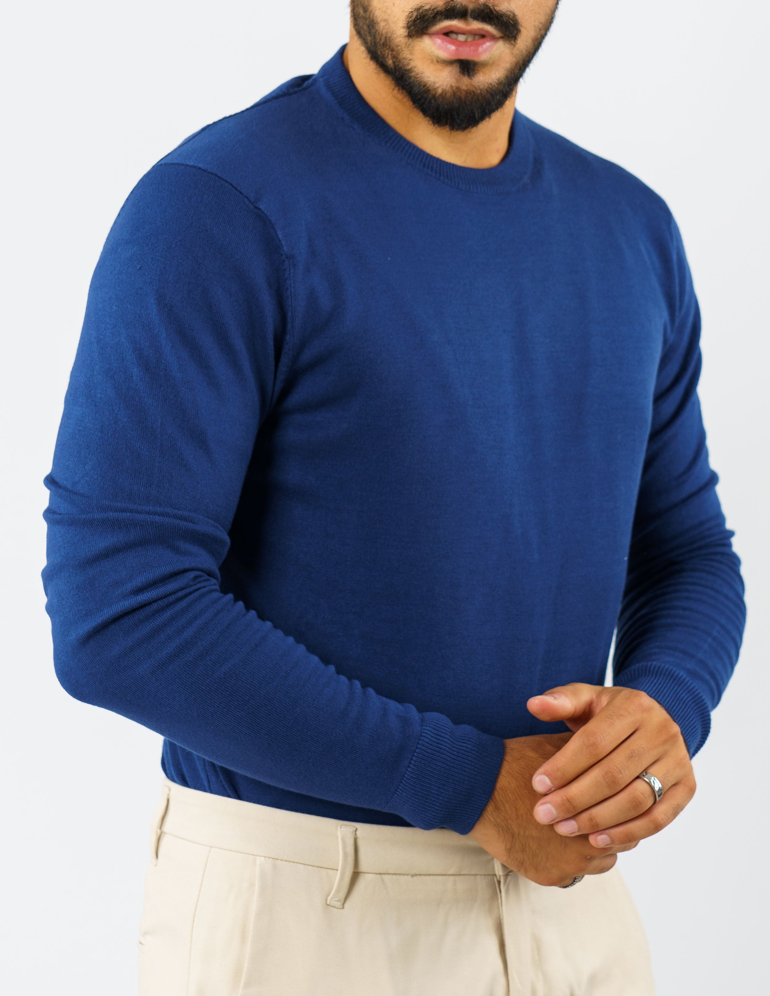 maglioncino girocollo tinta unita