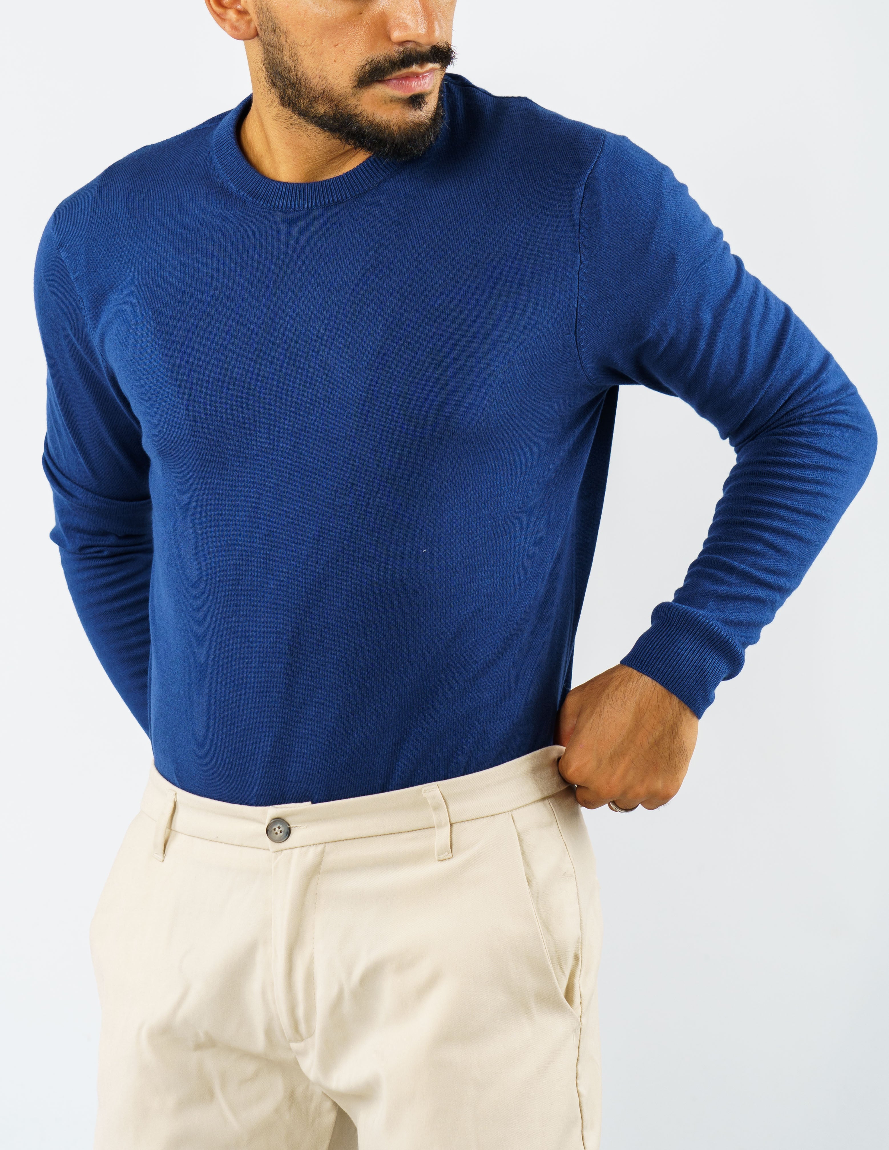 maglioncino girocollo tinta unita