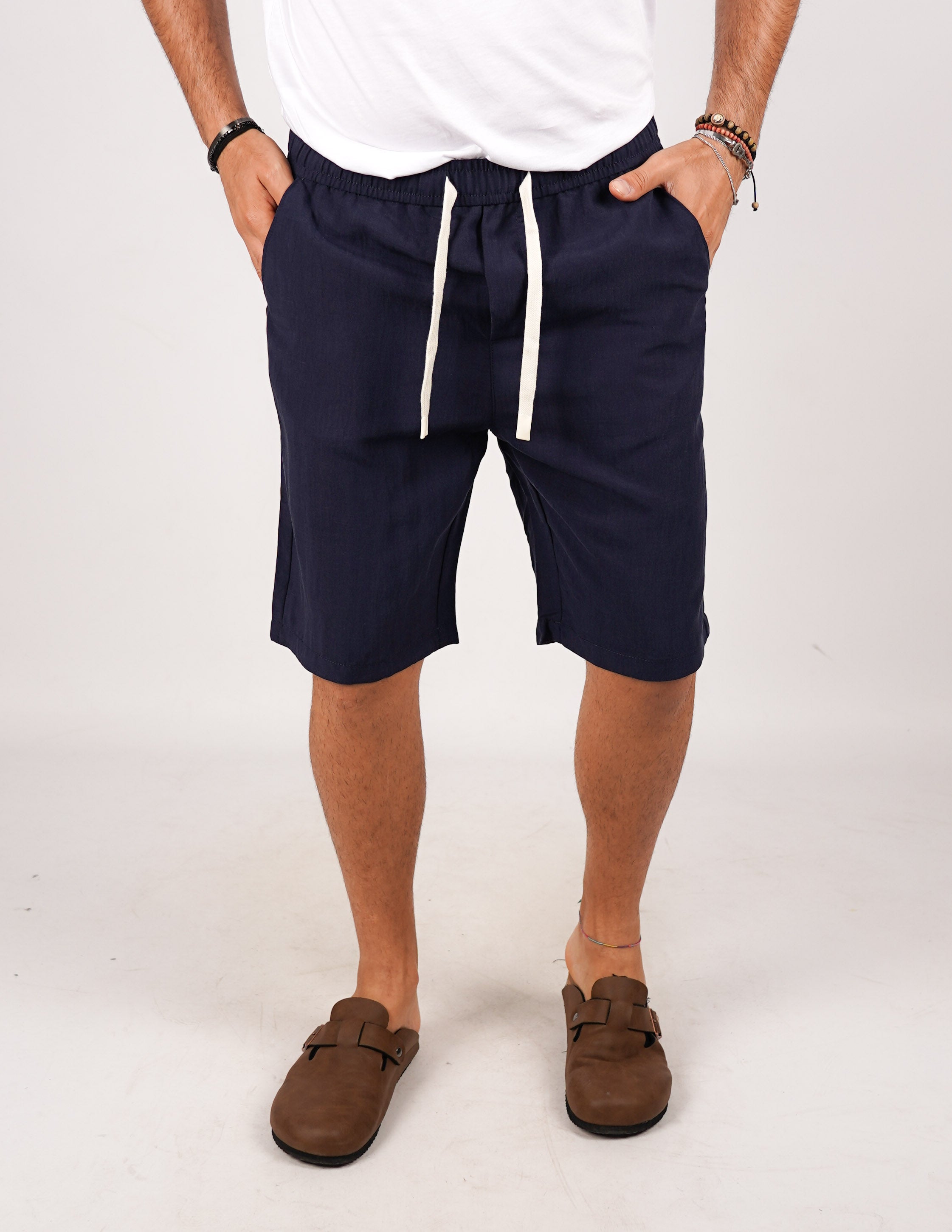 BERMUDA IN MISTO LINO