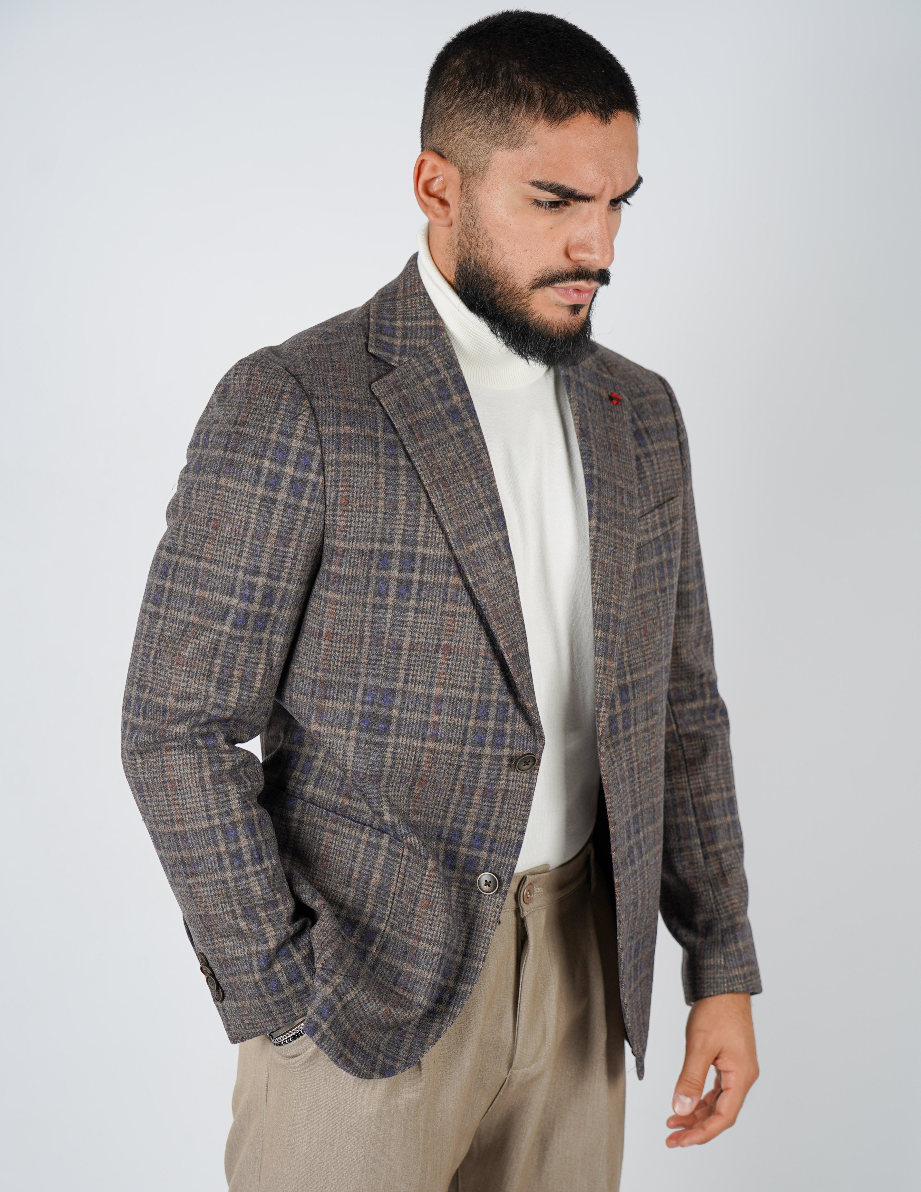 Giacca in lana monopetto