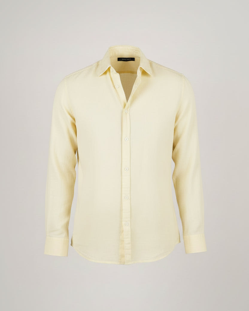 camicia uomo profumata in lino collo classico