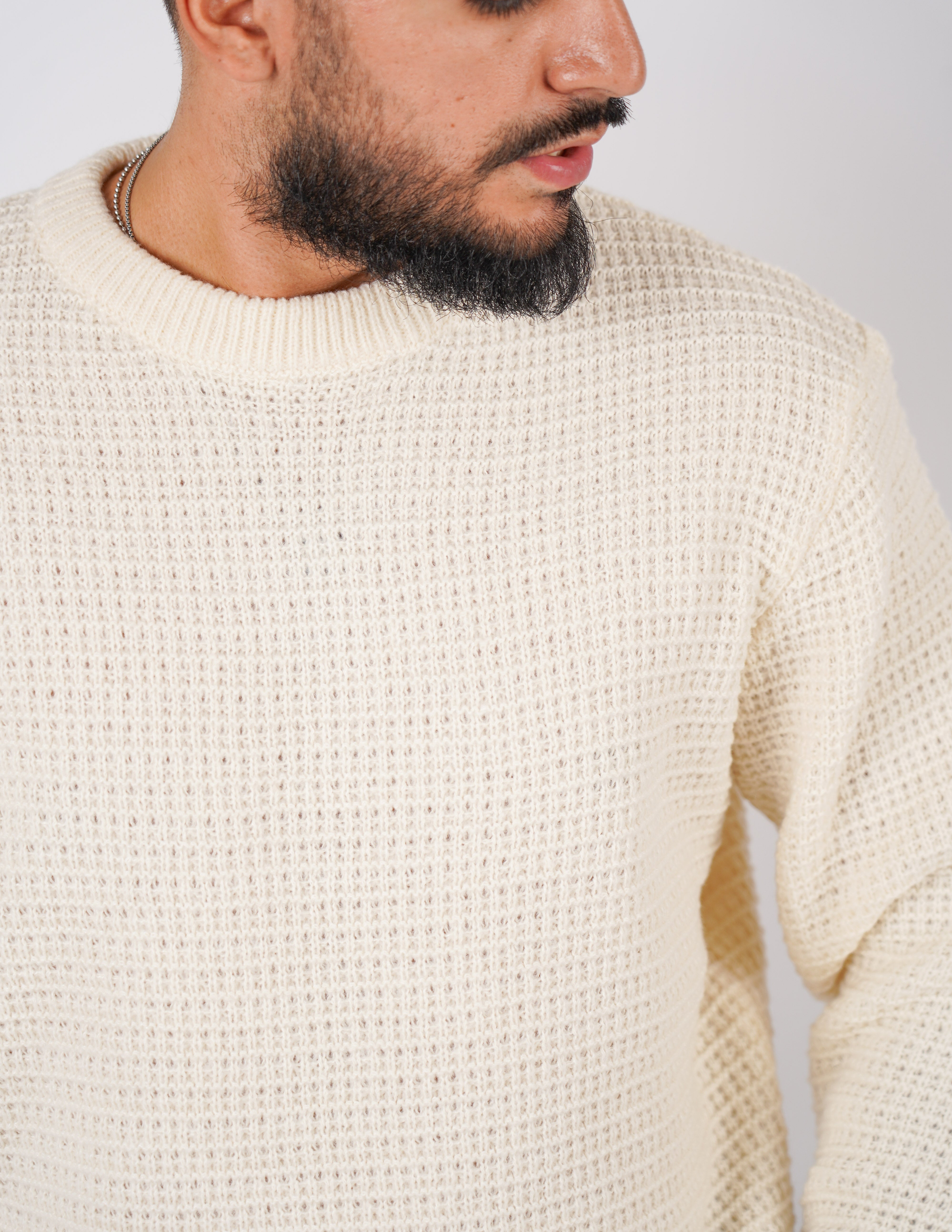 Maglione girocollo in lana pesante