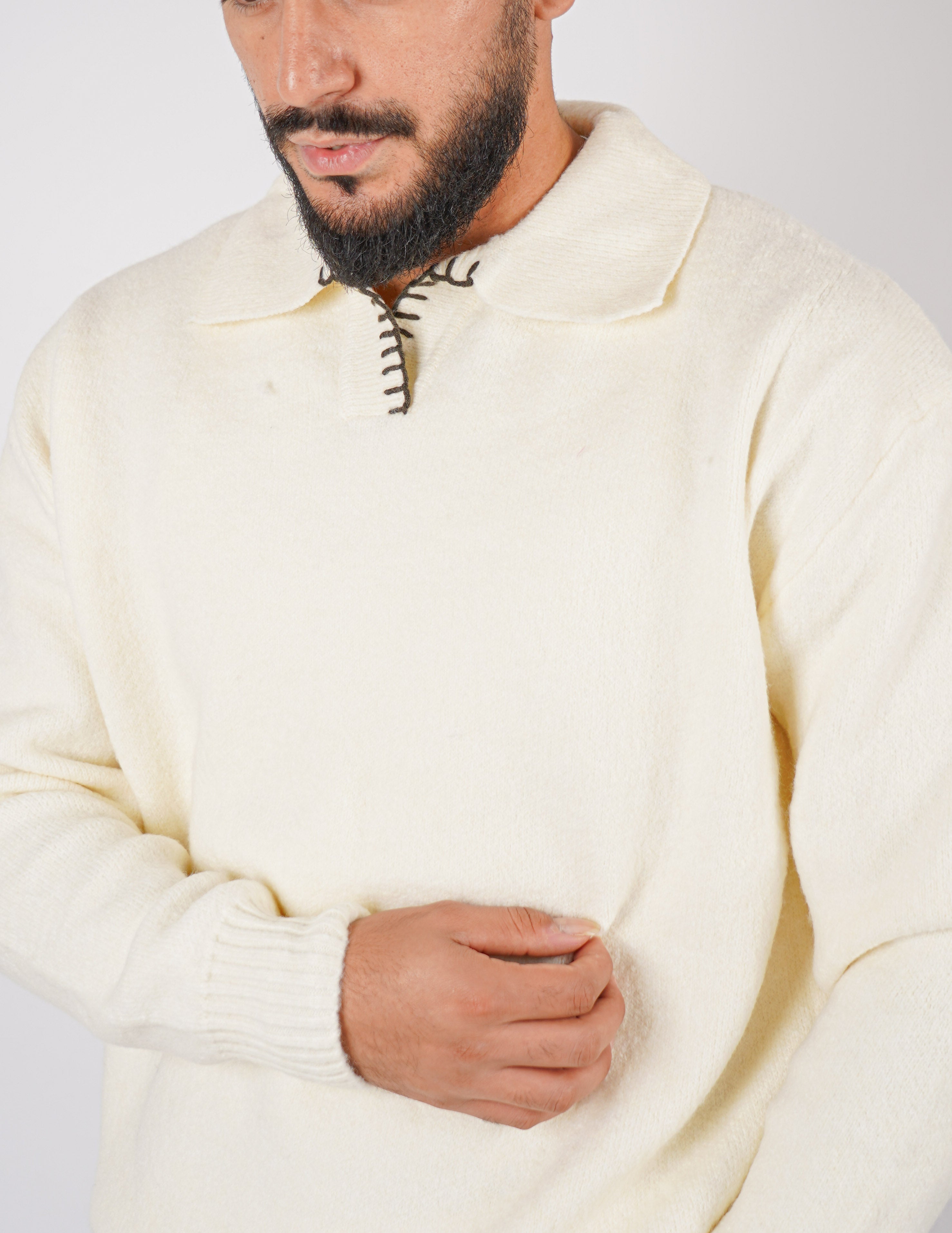 Polo oversize con ricamo