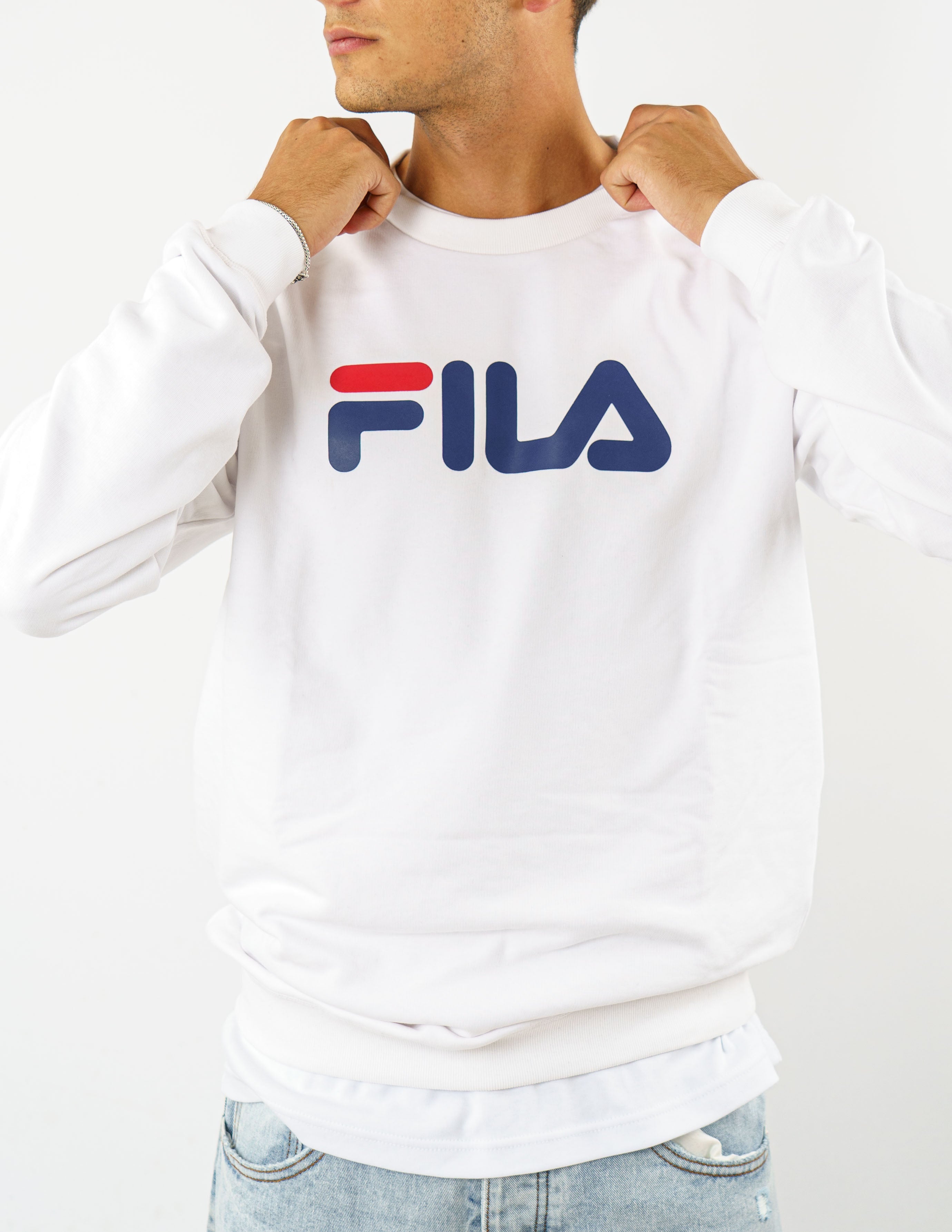 felpa girocollo manica lunga fila