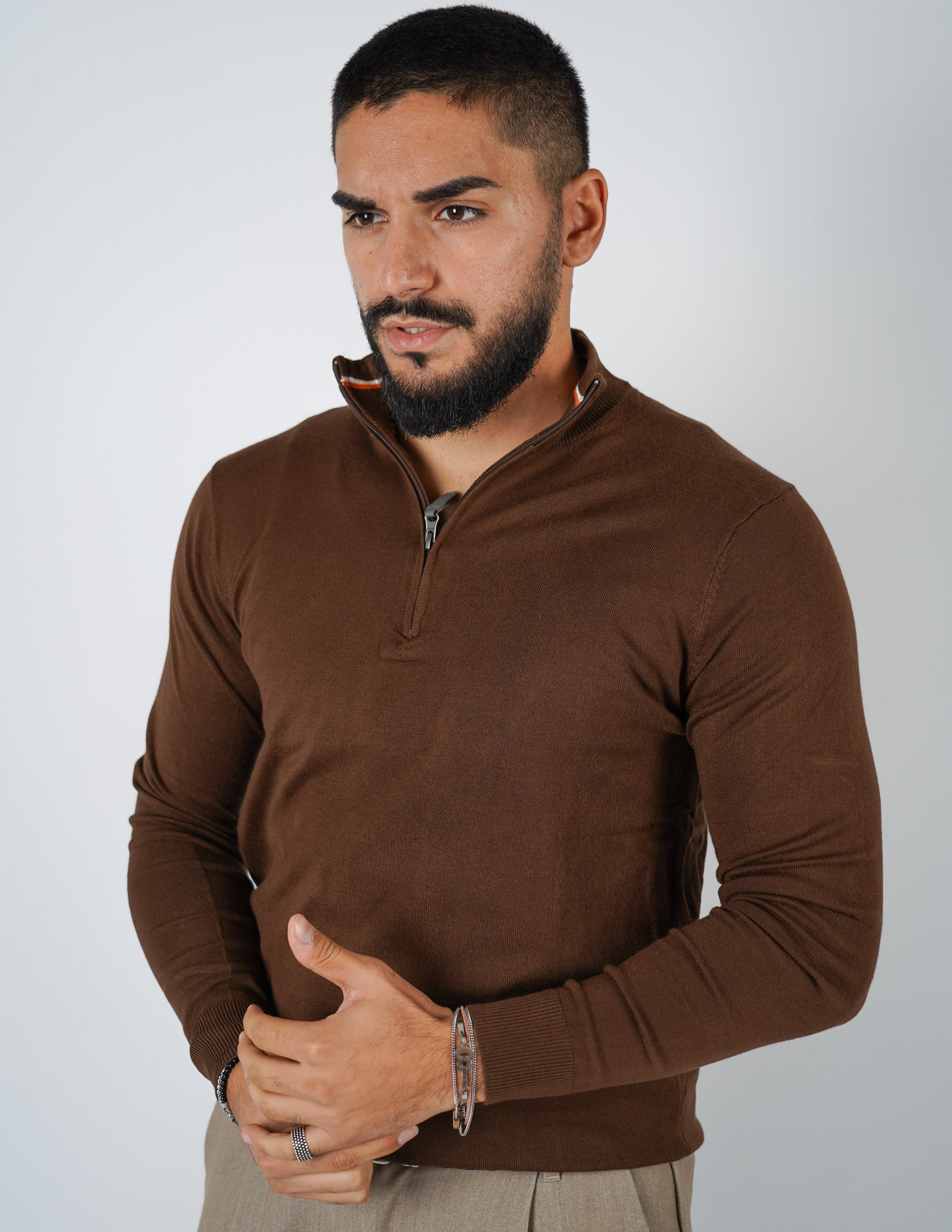 Maglioncino mezza zip Over D