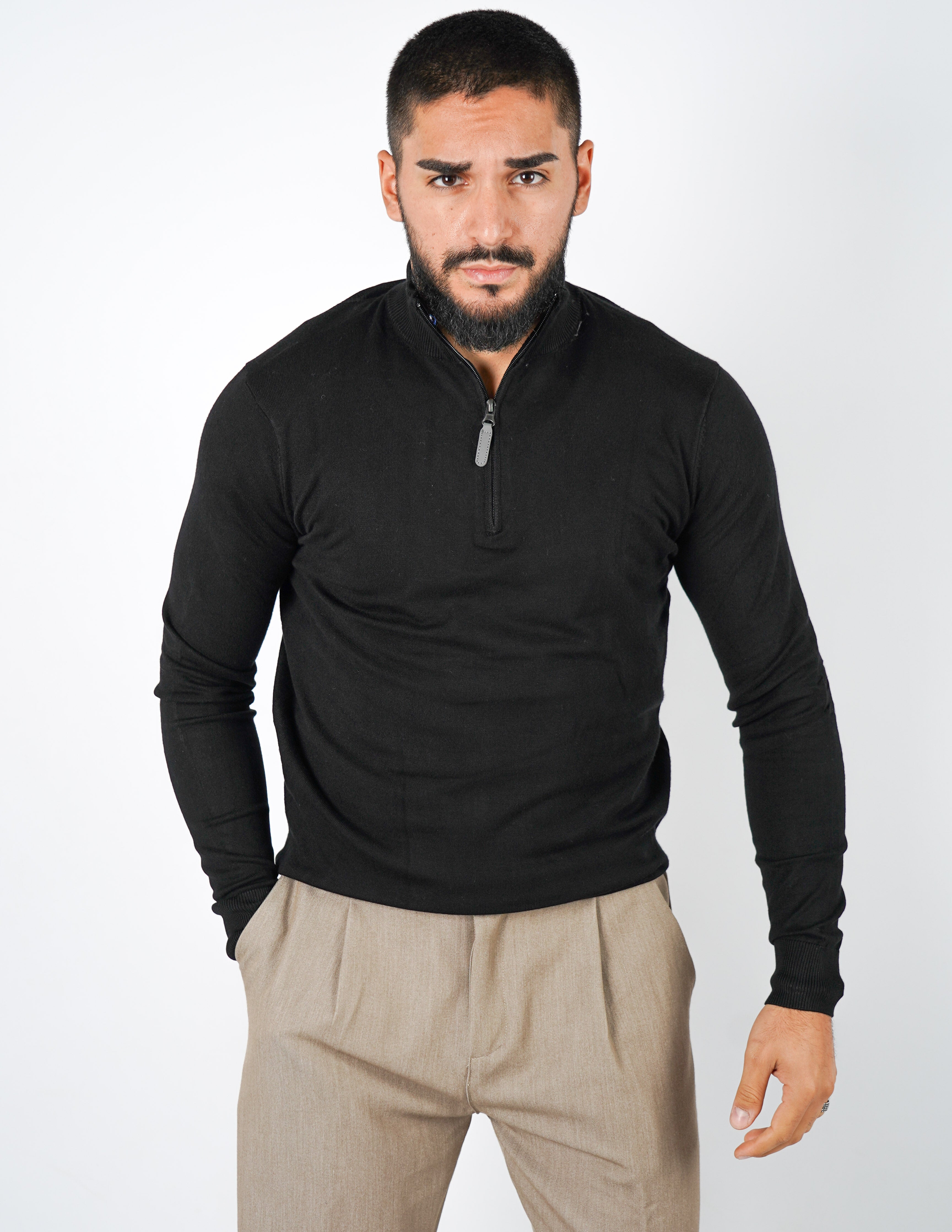 Maglioncino mezza zip Over D