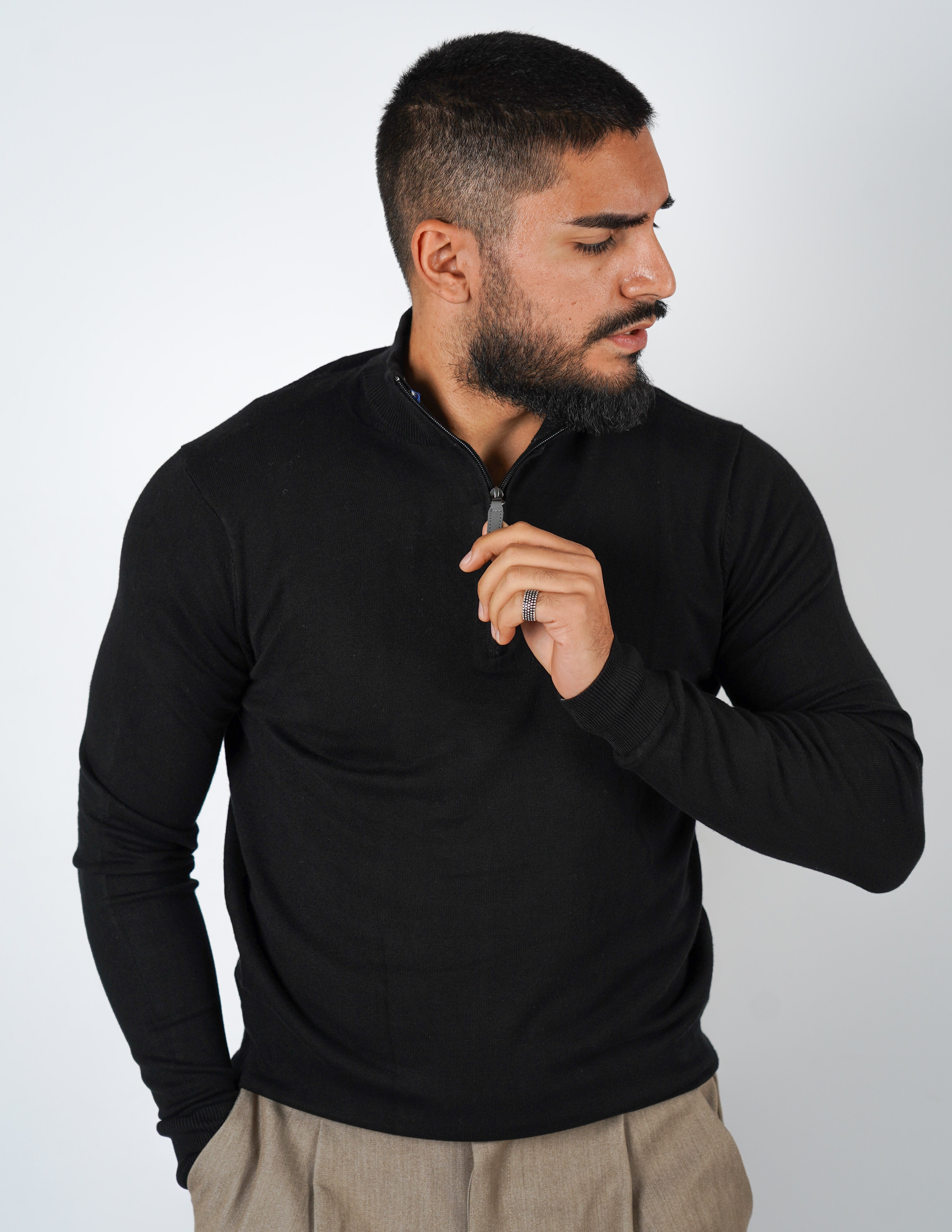 Maglioncino mezza zip Over D