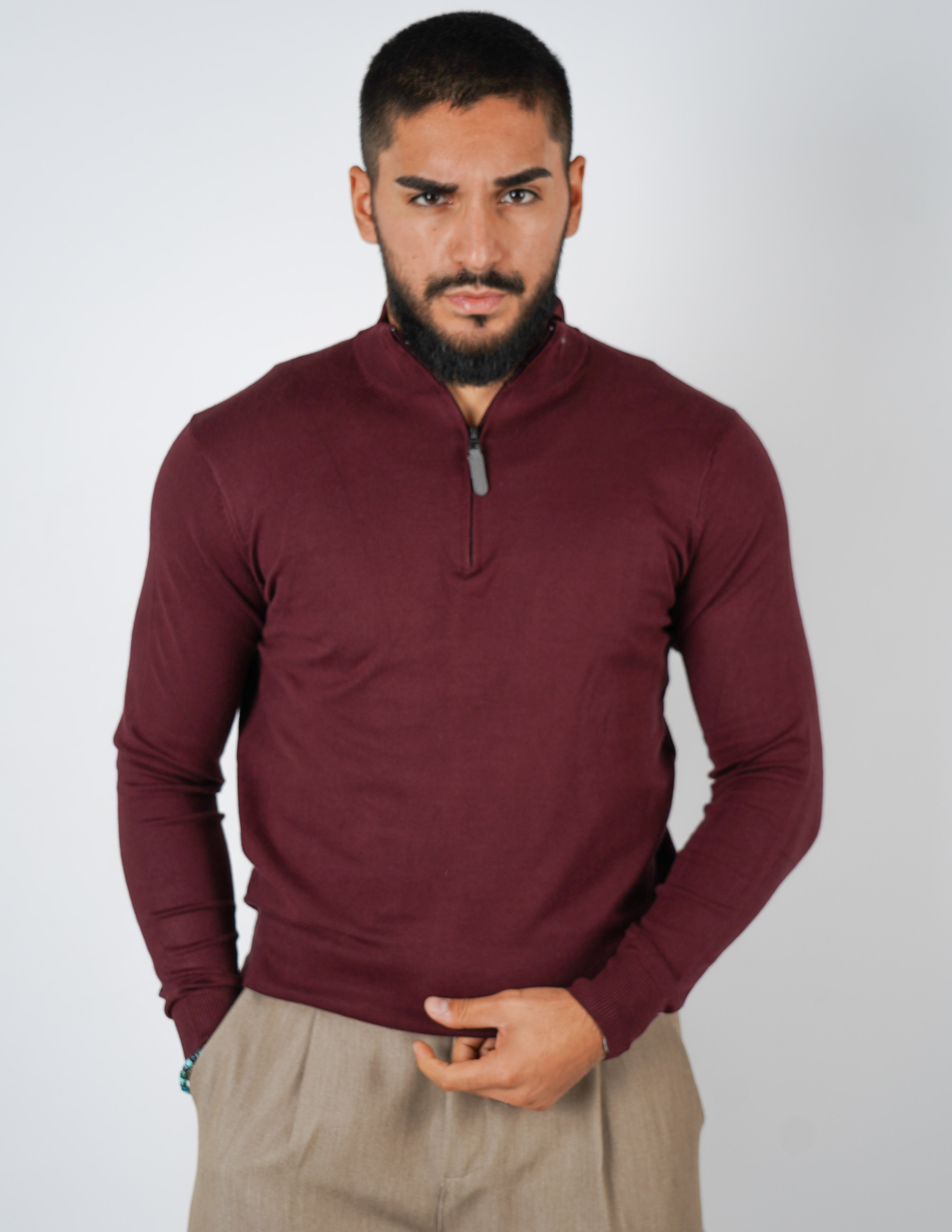 Maglioncino mezza zip Over D