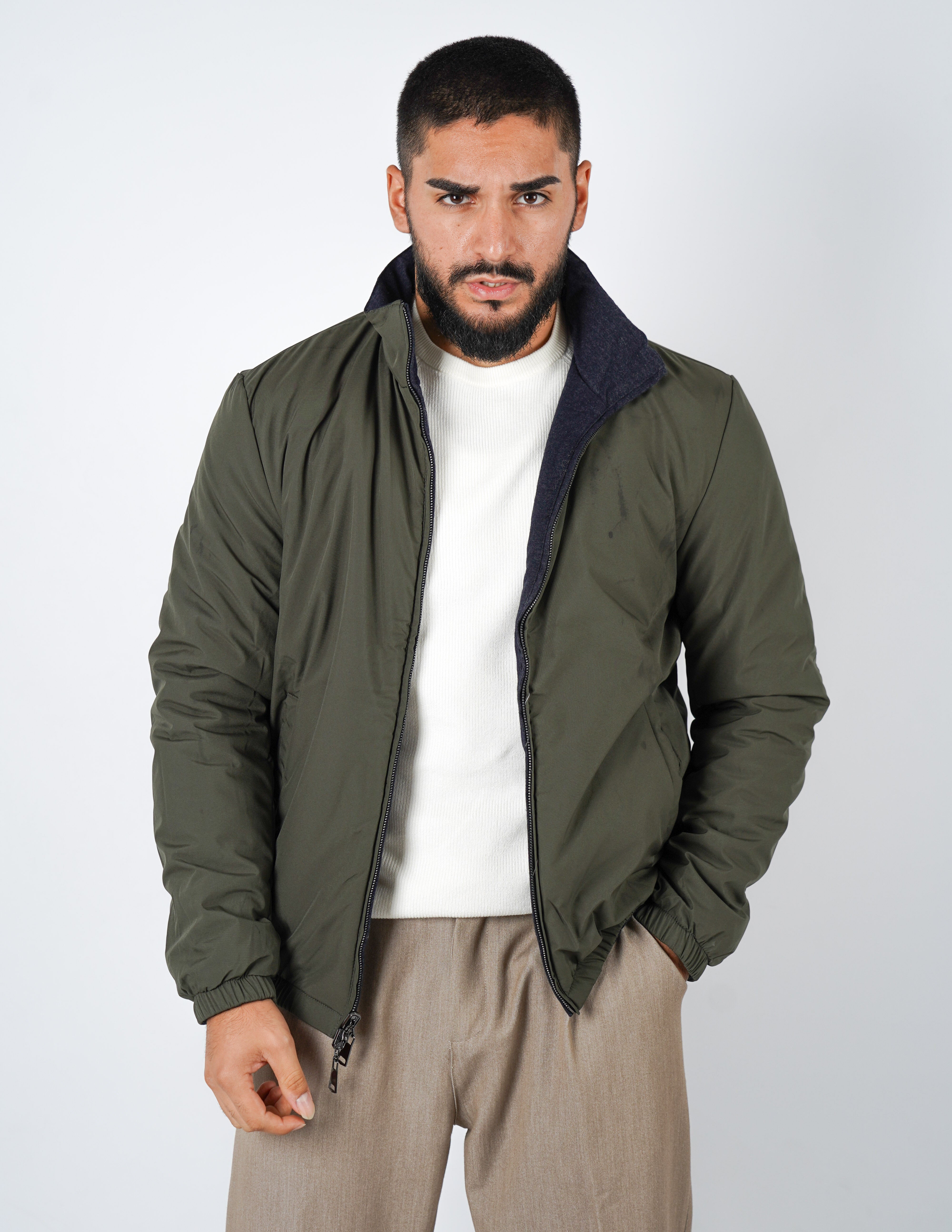 Giubbino reversibile tinta unita