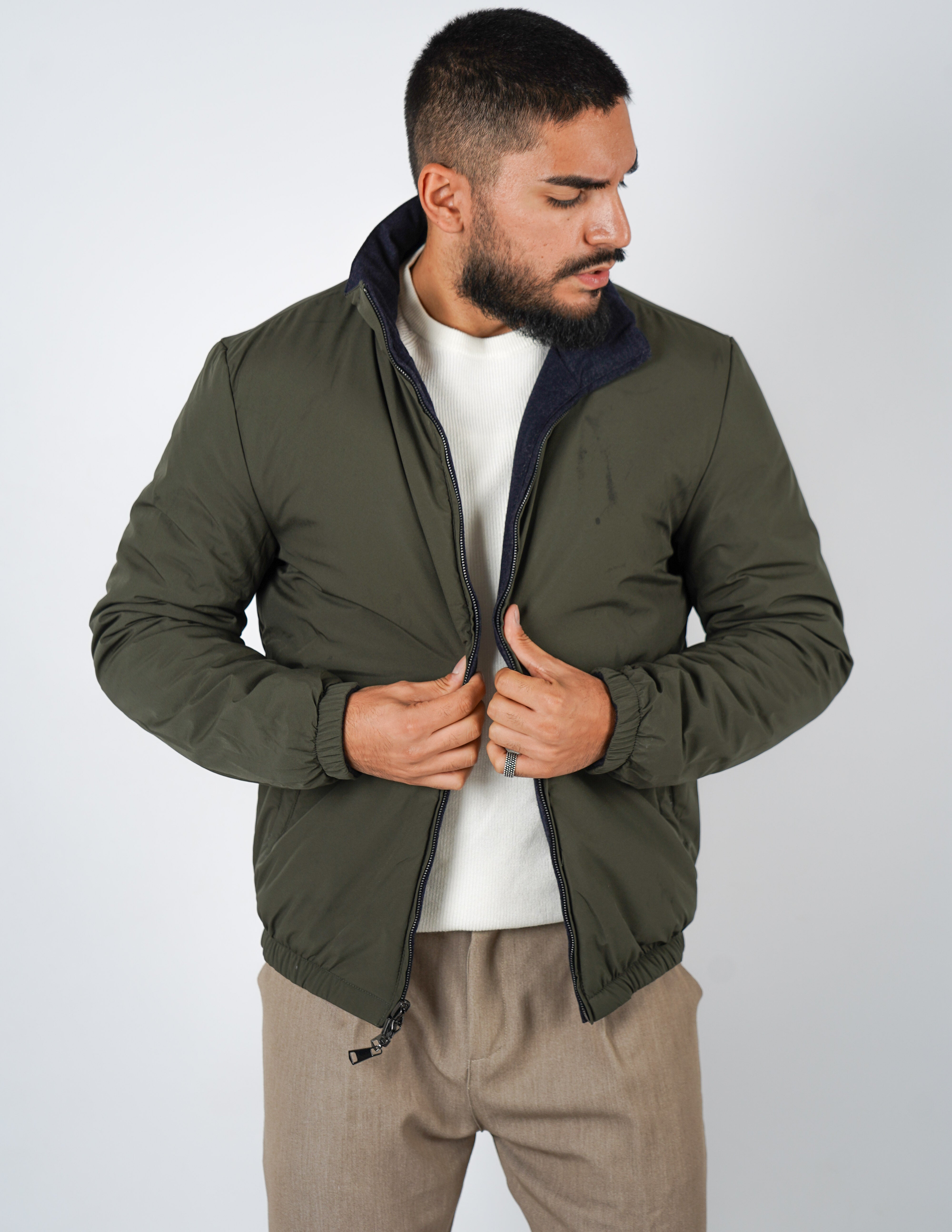 Giubbino reversibile tinta unita